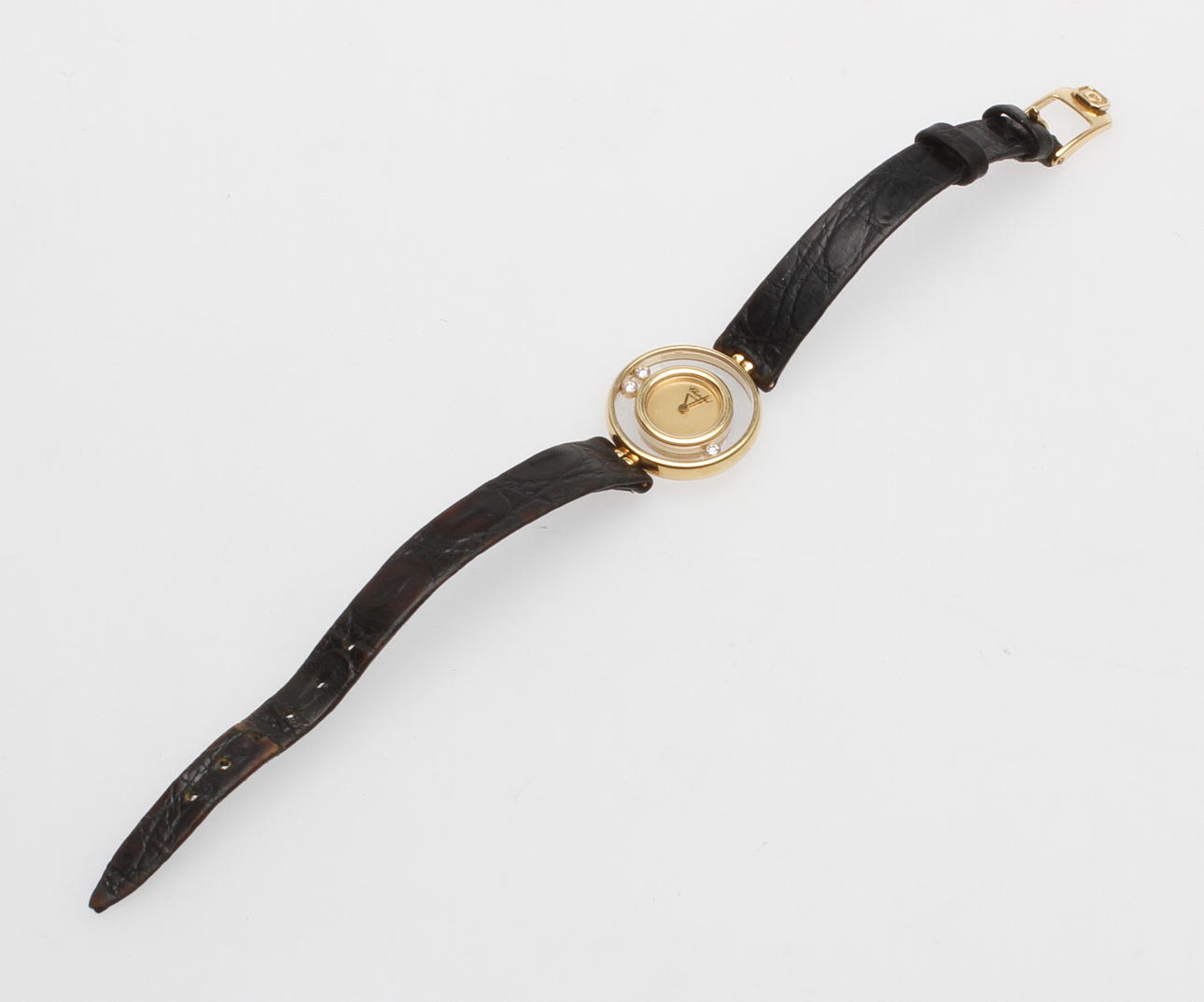 ARMBANDSUR, dam, Chopard 18k guld, "Happy Diamond", Geneve.