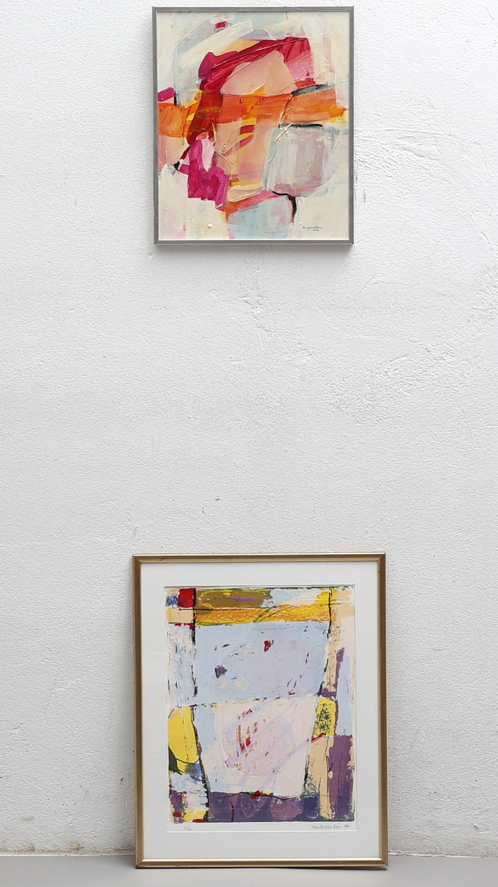 HANS AUGANDER. 2 tavlor, signerade och daterade.