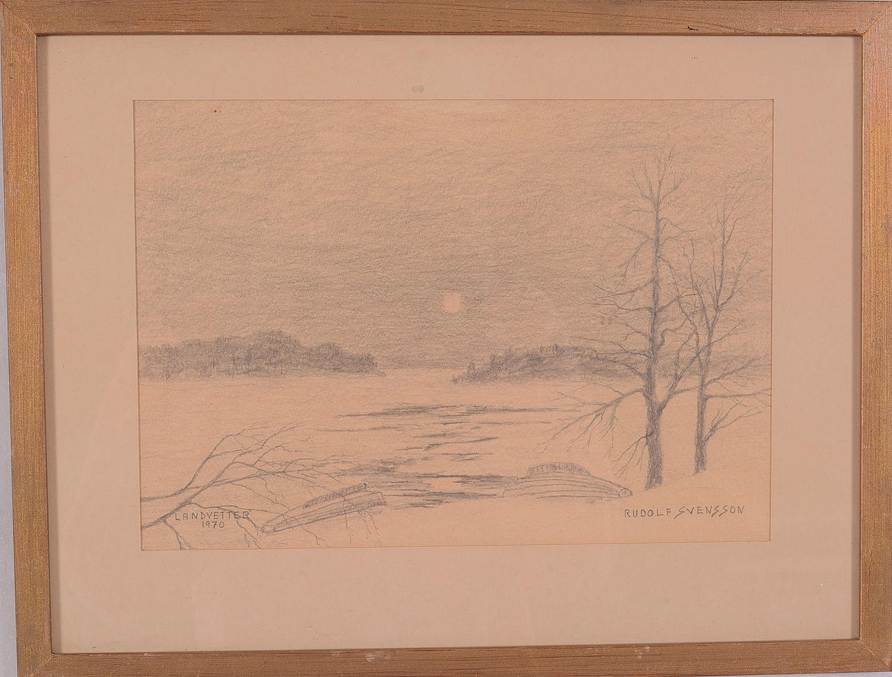 RUDOLF SVENSSON. Blyantstegning.