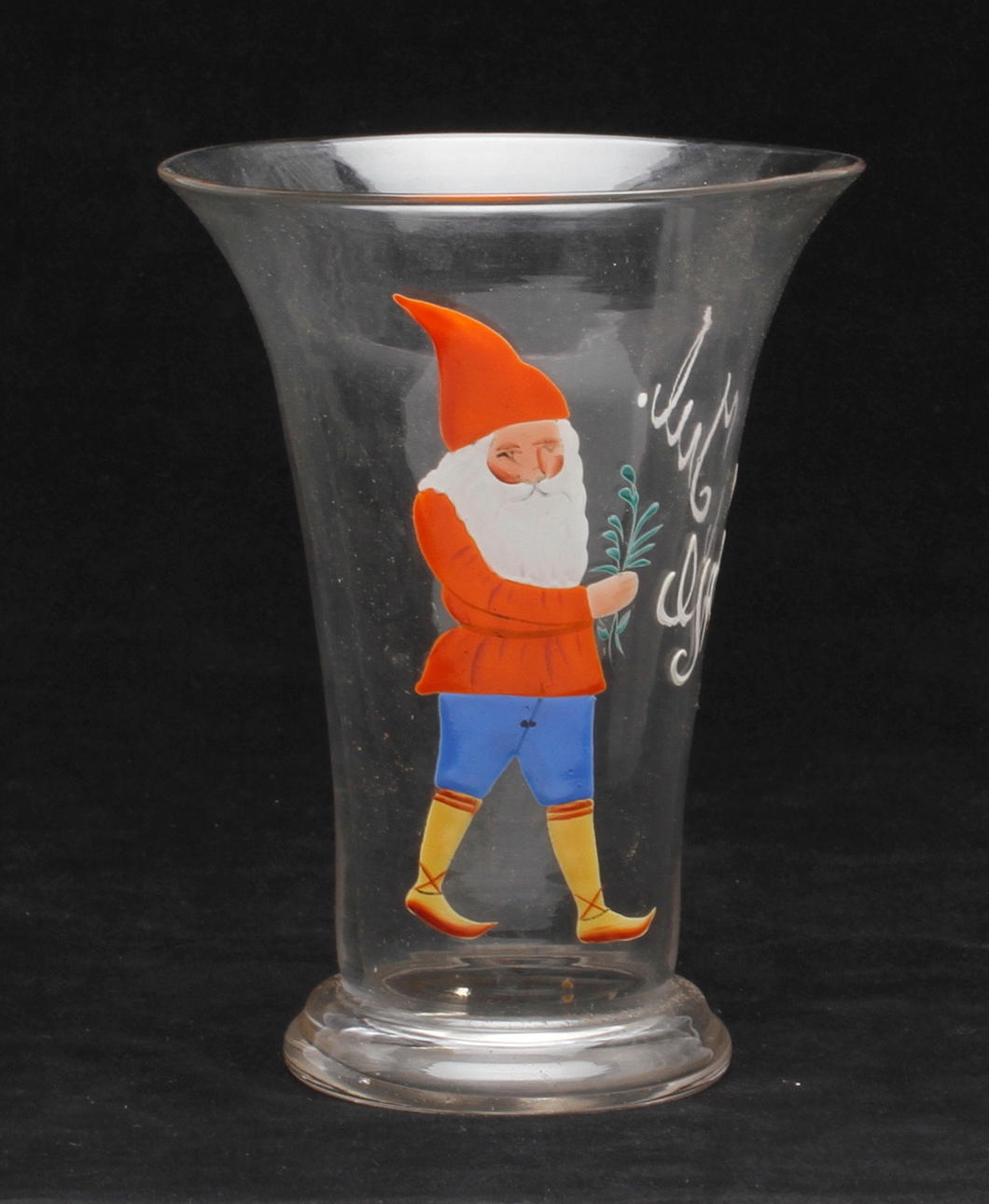 POKAL, glas, tomtedekor, 1900-talets första hälft.