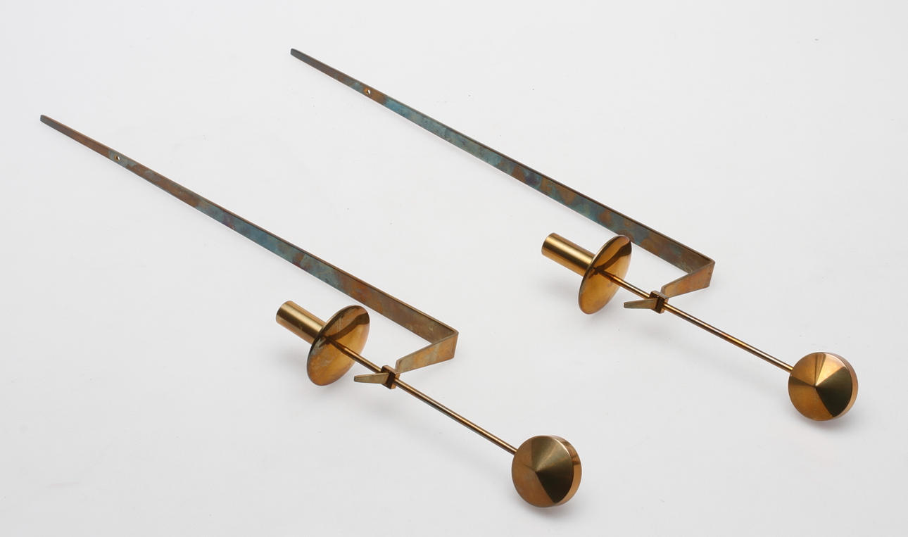 PIERRE FORSELL. VÄGGLAMPETTER 1 par 1900-talets mitt.