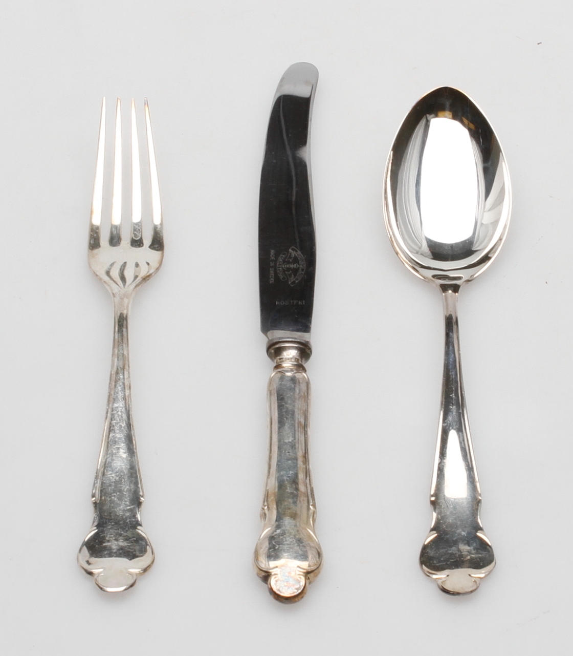 BESTICK, silver, 18 delar, "Disa" Linus Holst, MGAB, vikt ca 680 gram.