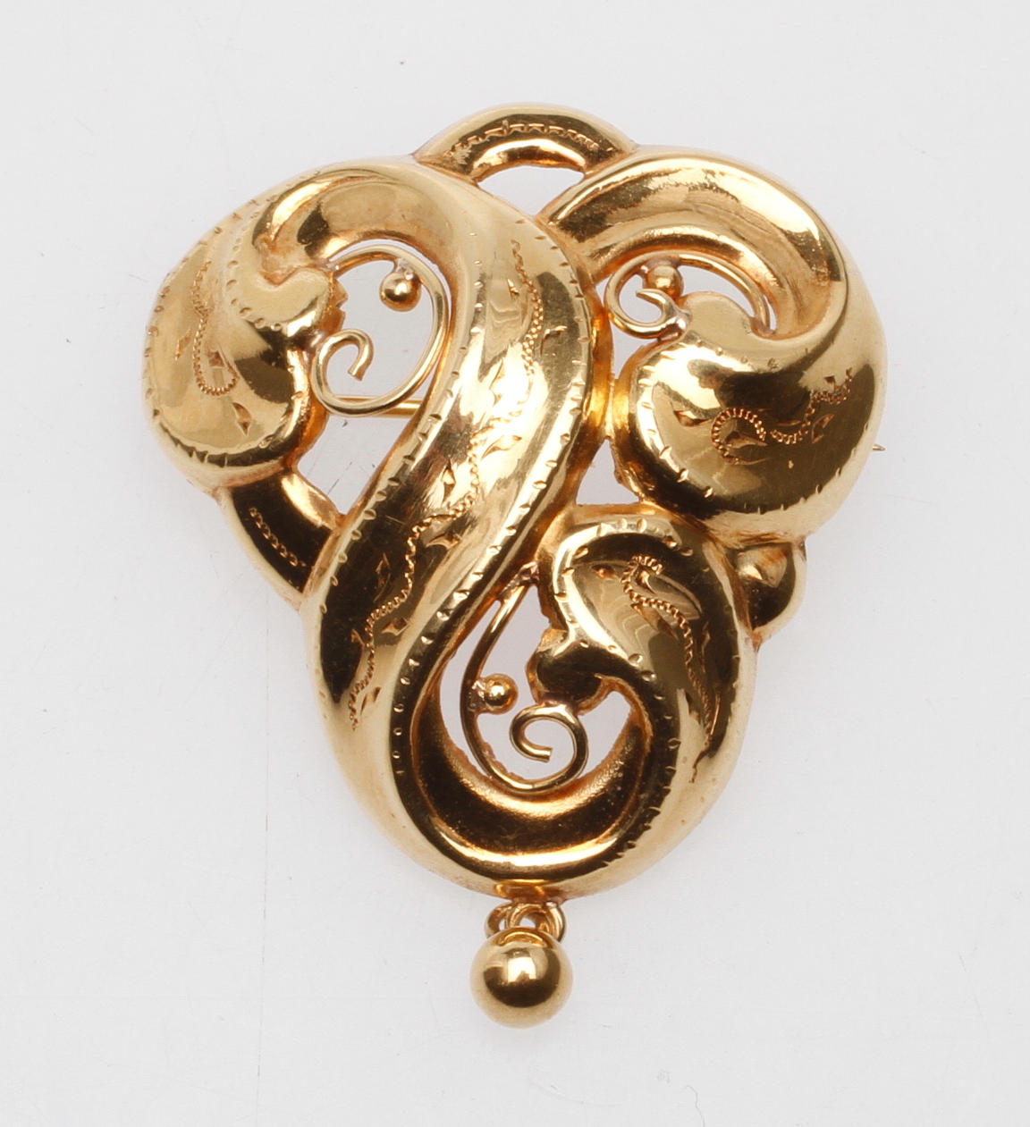 BROSCH, 18k guld, vikt ca 3,8 gram.