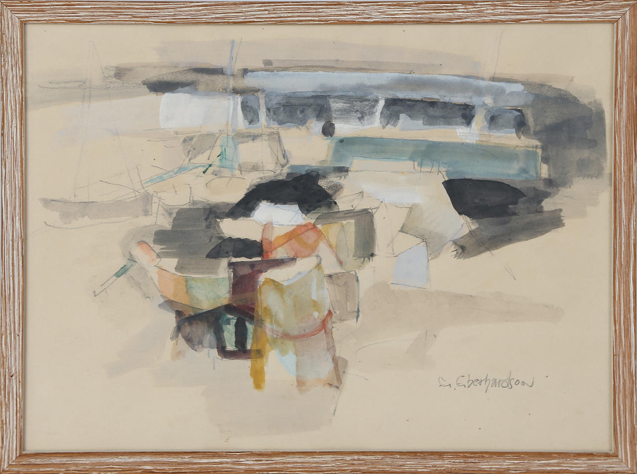 EBBE EBERHARDSON. TECKNING.signerad,1900-tal.