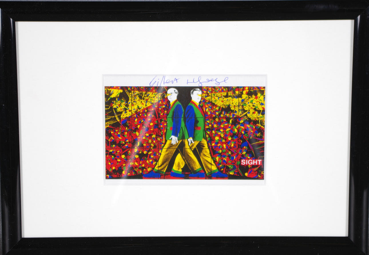 GILBERT & GEORGE. "Sight", offsettryck, handsignerat.