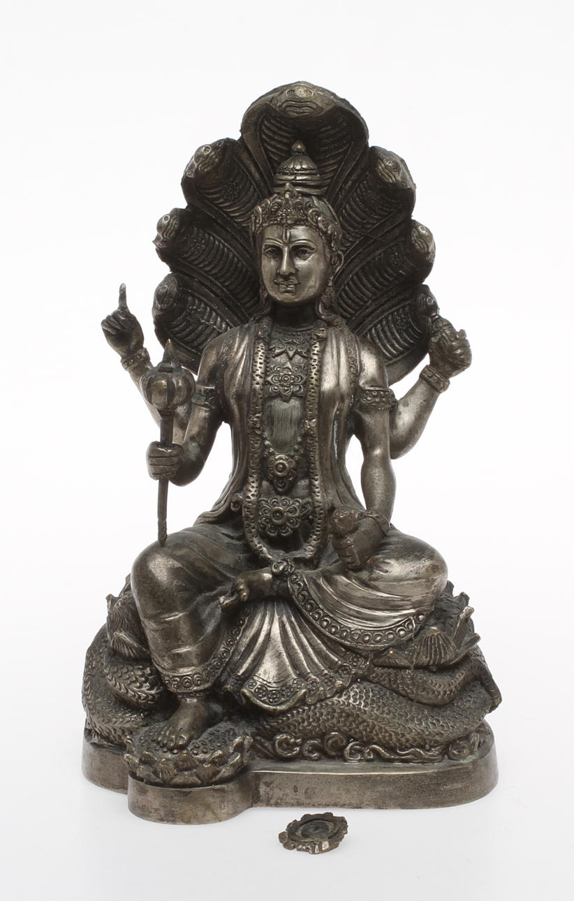 GUDOMLIGHET, orientalisk, vitmetall, 1900/2000-tal.