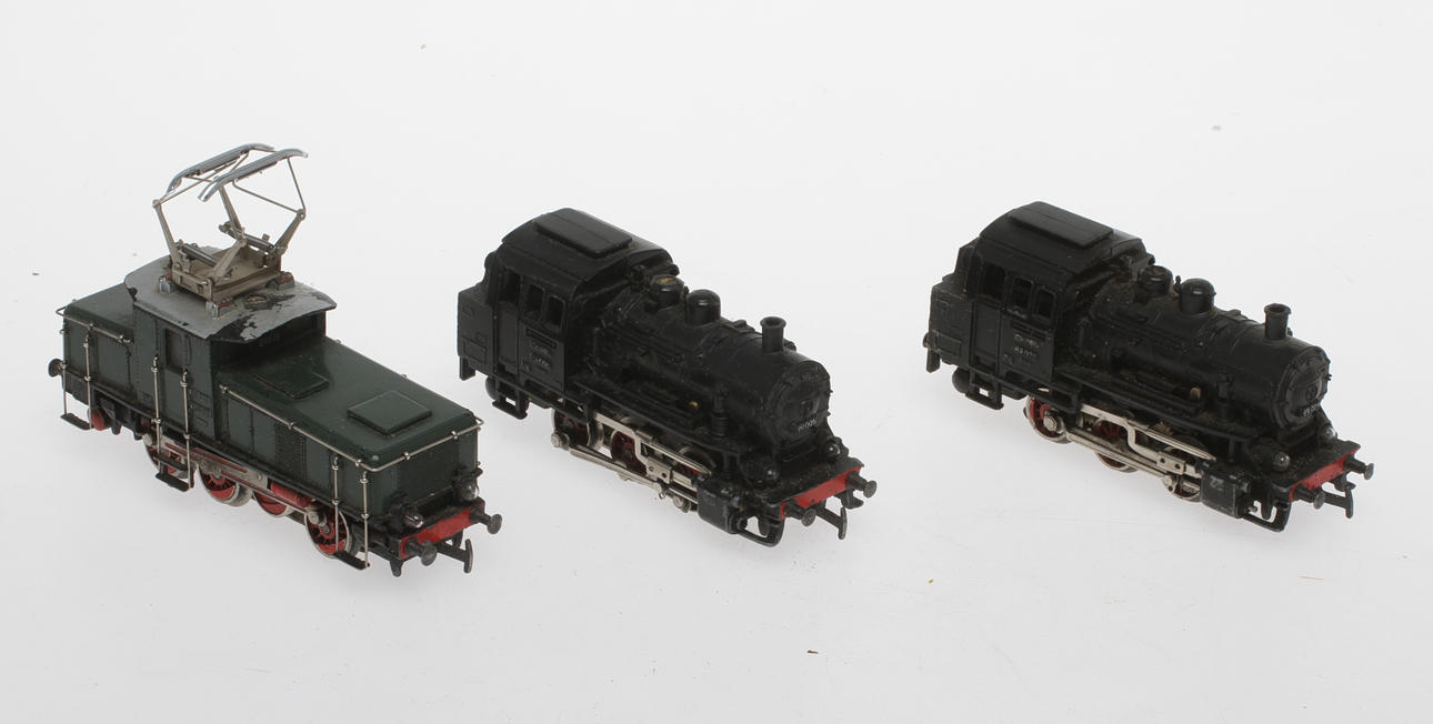 MODELLTÅG MÄRKLIN lok 3000.1, 3000.2 och 3001.1.