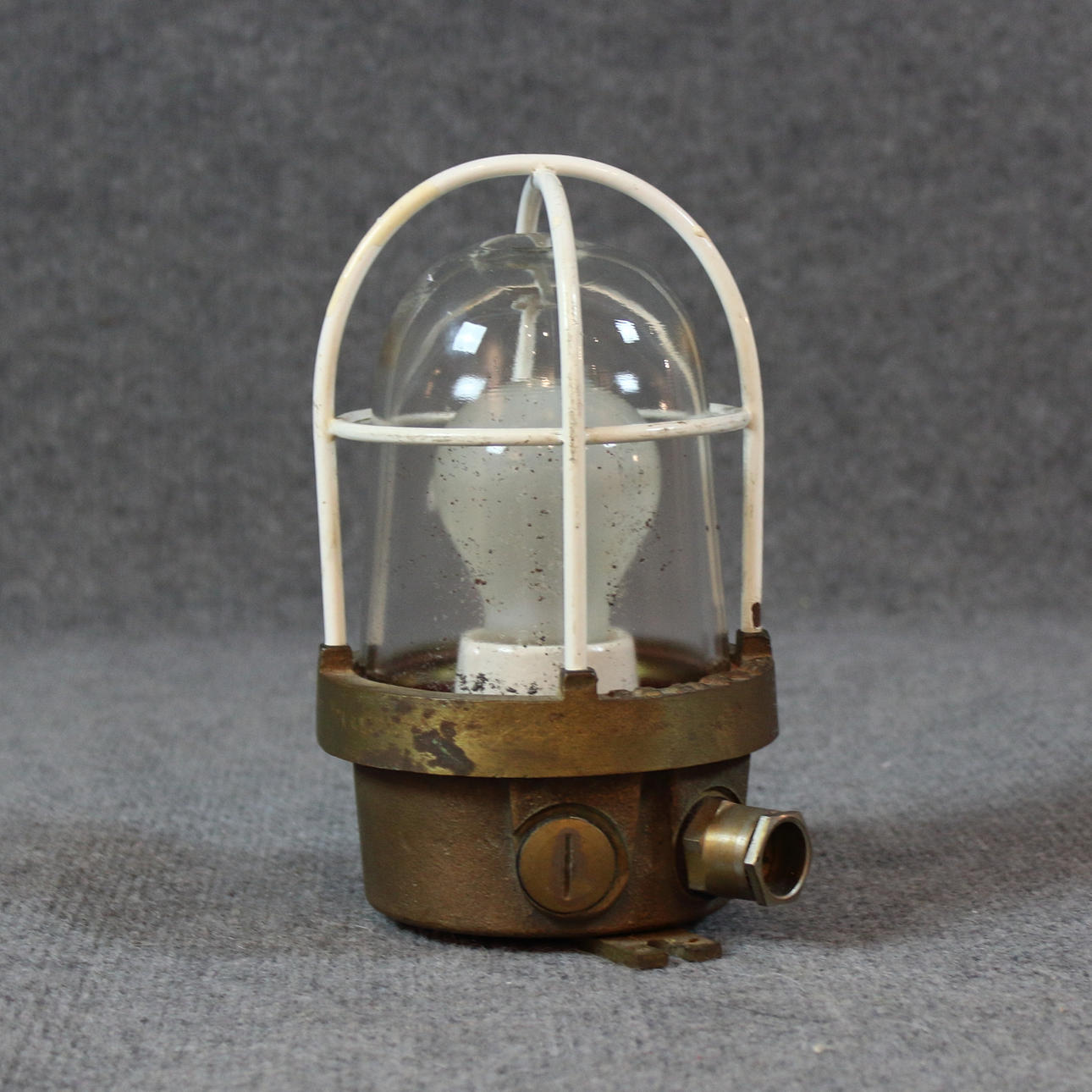 SCHIFFSLAMPE, Messing, 20. Jahrhundert.