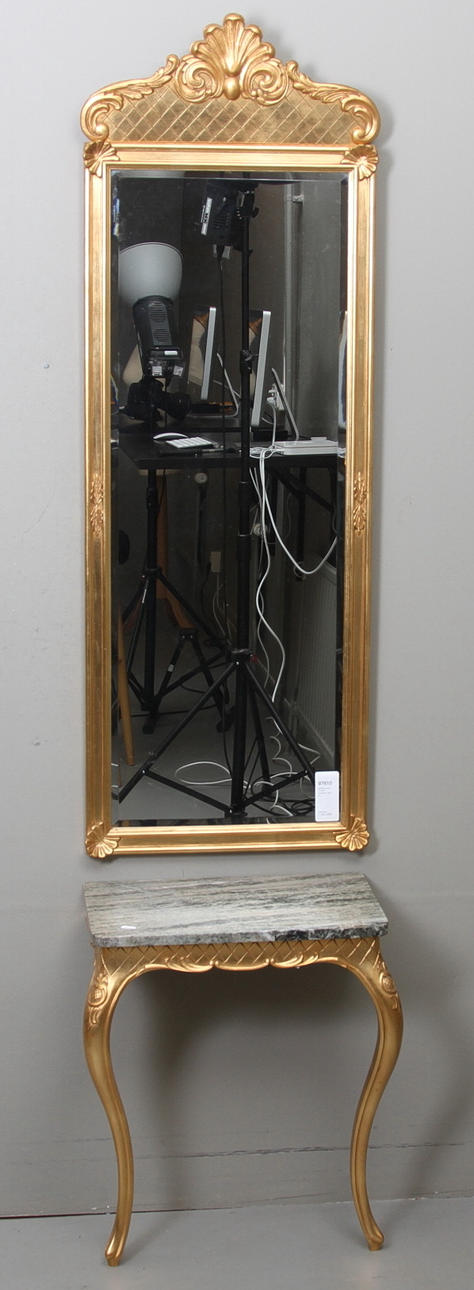 SPEGEL med TRYMÅ, rokokostil, 1900-tal.