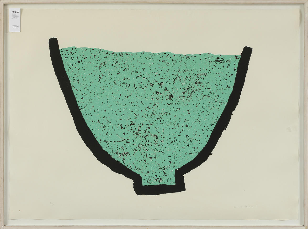 ARNOLD HAGSTRÖM. färglitografi, sign o numr 8/90. Dat -92.