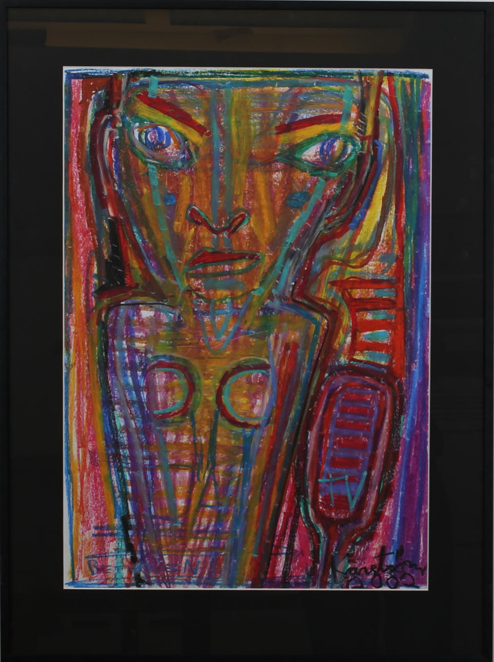 MAURITZ KARSTRÖM. Modell. Pastell. Signerad Karström.