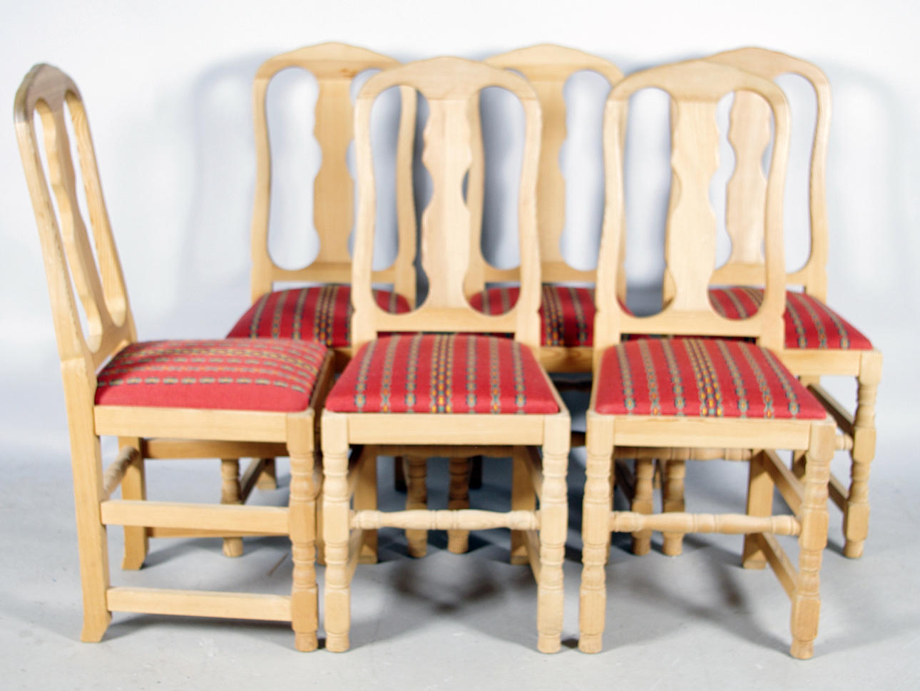 STOLAR, 6 stycken, fur, barockstil, Krogenäs.