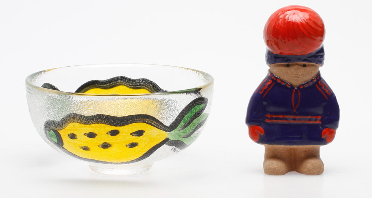 SKÅL samt FIGURIN, Kosta Boda, Gustavsberg.