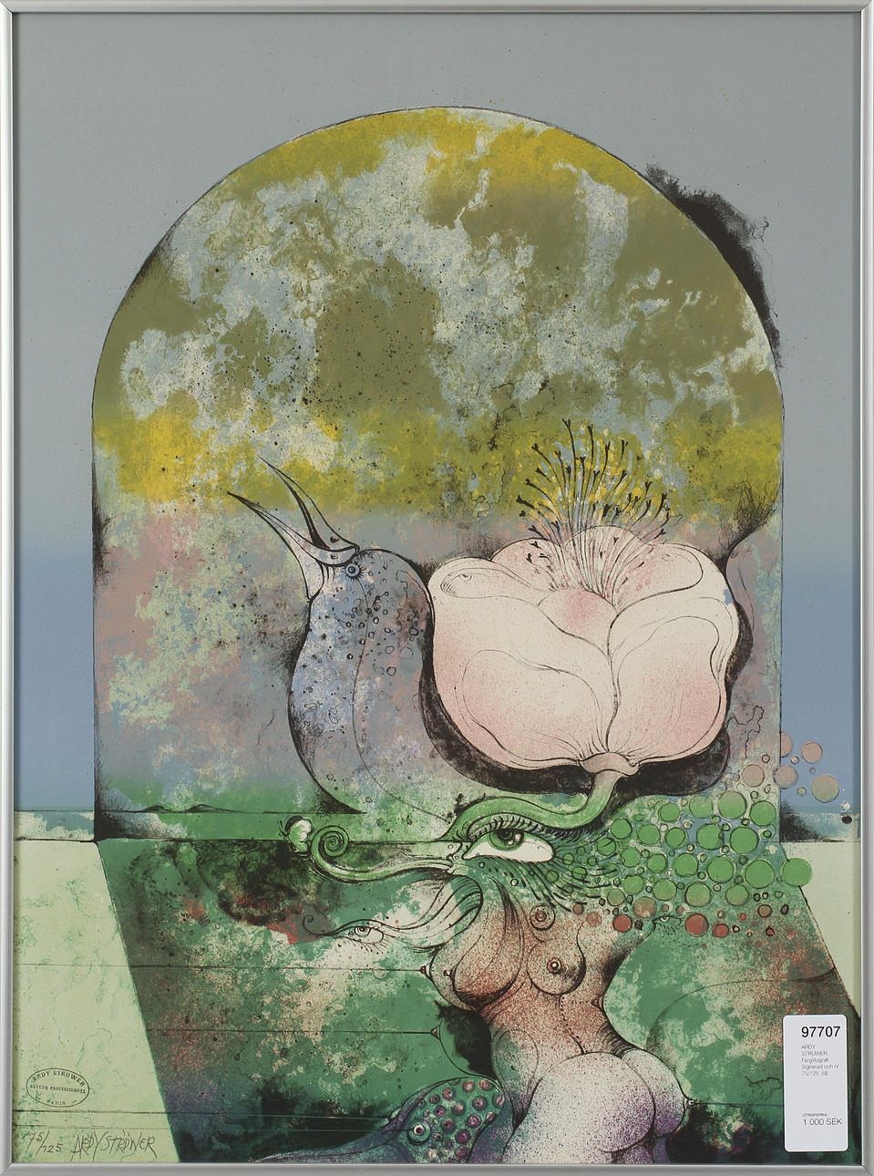 ARDY STRÜWER. Färglitografi. Signerad och nr 75/125.