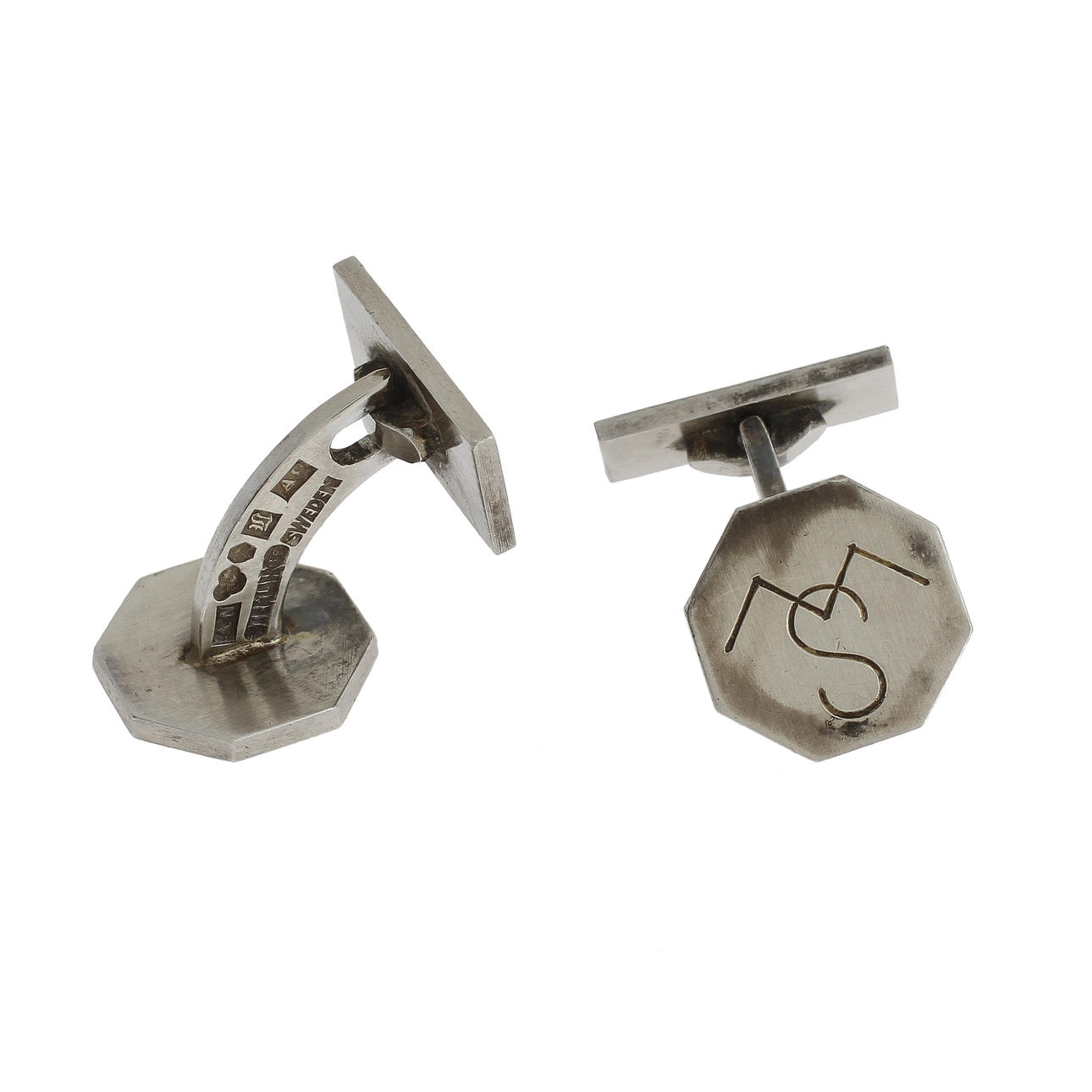 WIVEN NILSSON. Manschettknappar, 1 par, sterling silver, 1951 Lund.