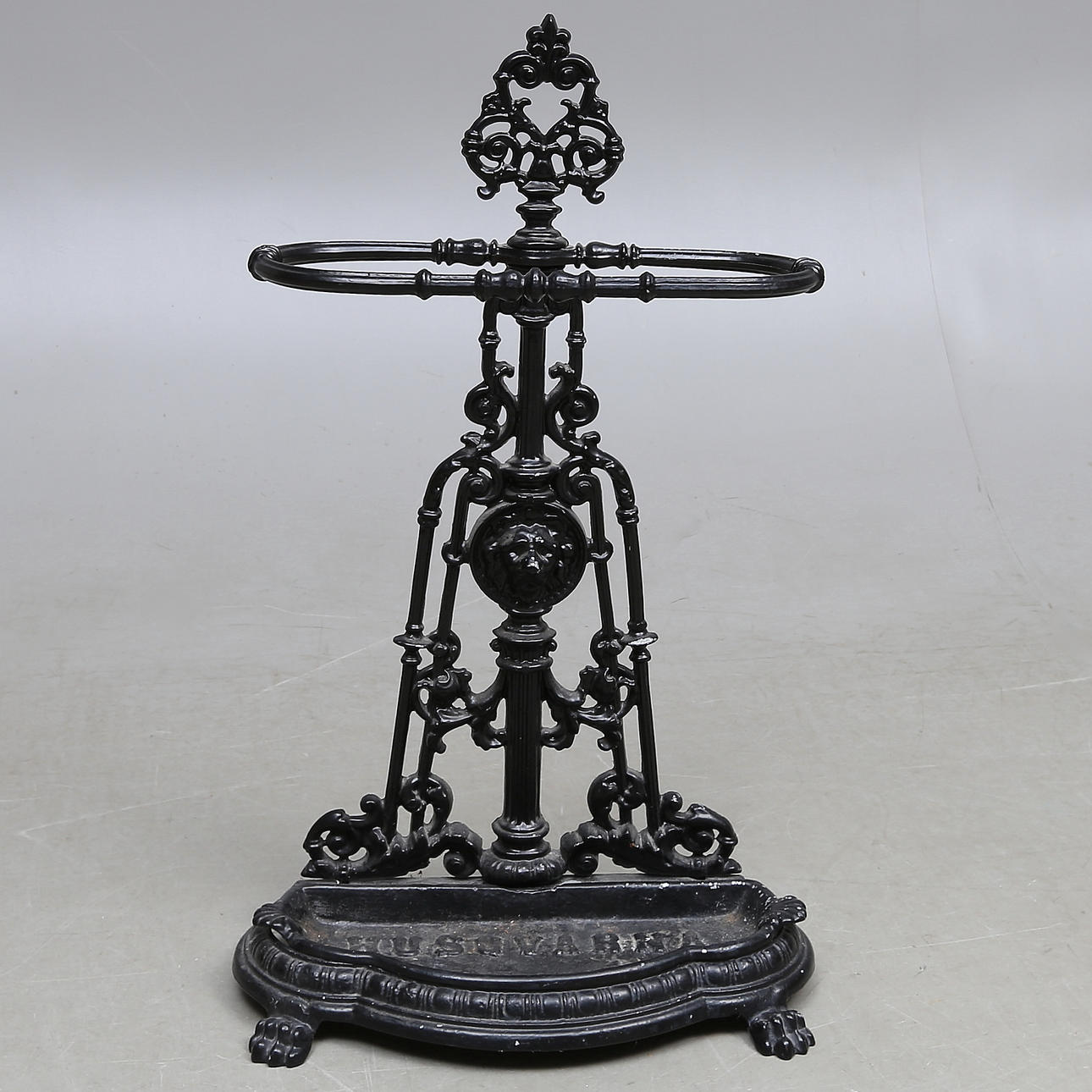 UMBRELLA STAND, marked Husqvarna, 1900s.