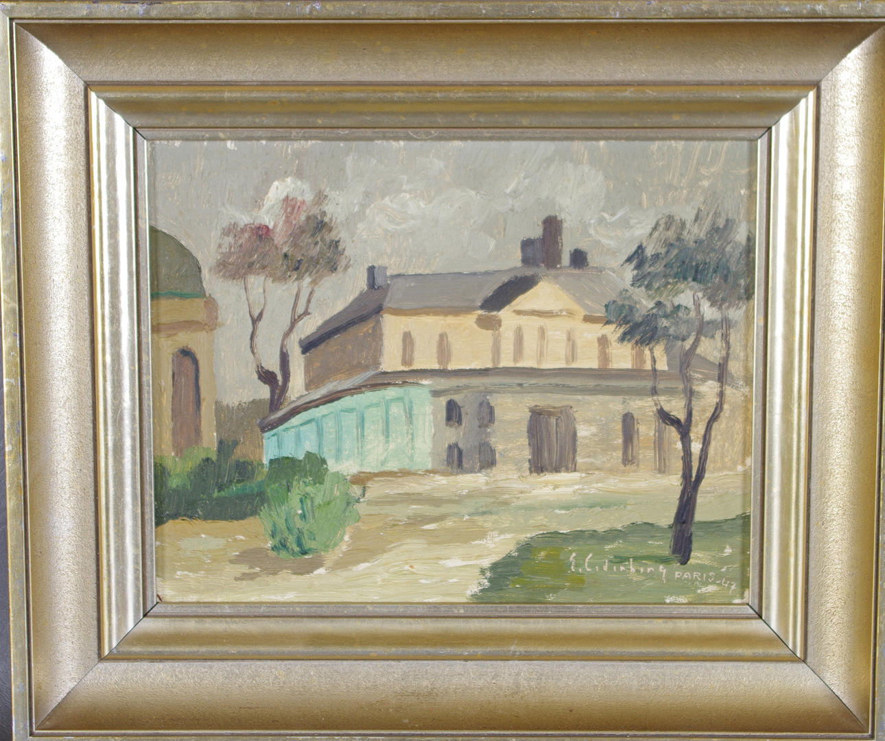 ERIC CEDERBERG. Parismotiv, olja på pannå.