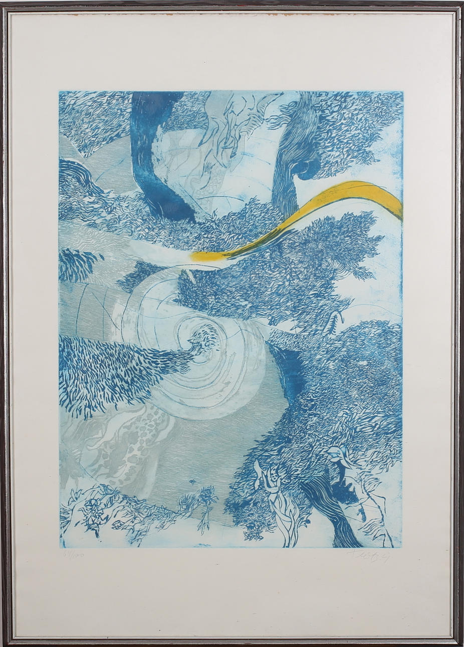 ULF TROTZIG. Komposition. Färgetsning. Signerad Trotzig. 64/100.