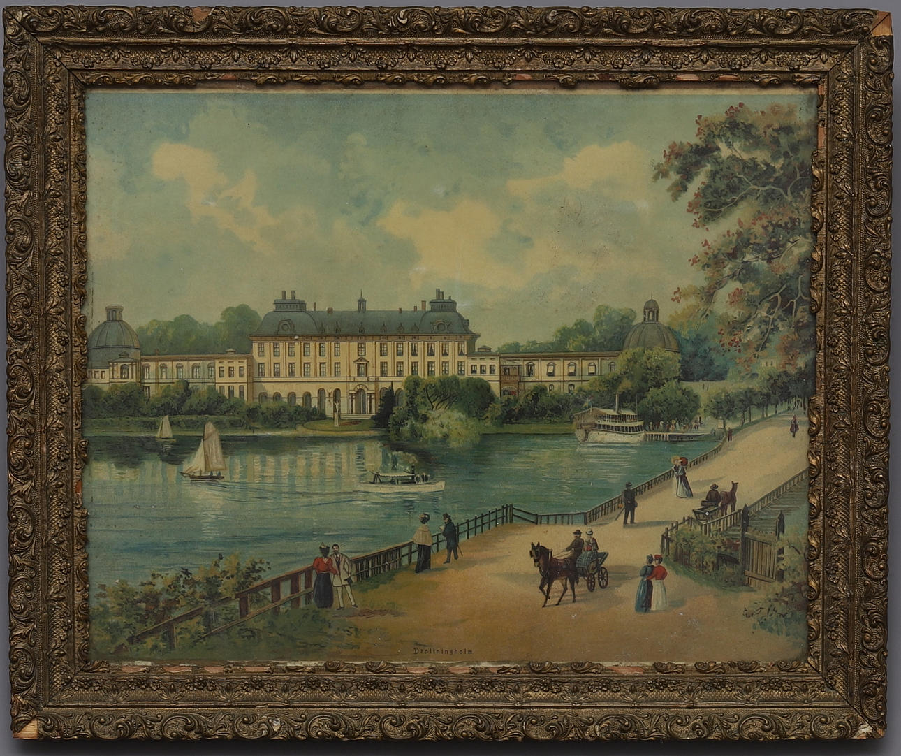 OKÄND KONSTNÄR. print, ''Drottningholm''.