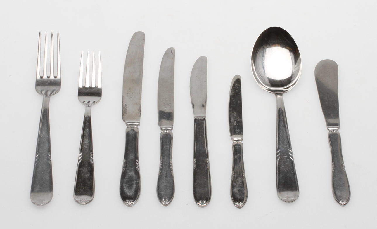 BESTICK, 94 delar, rostfritt, "Chicago", Nils Johan.