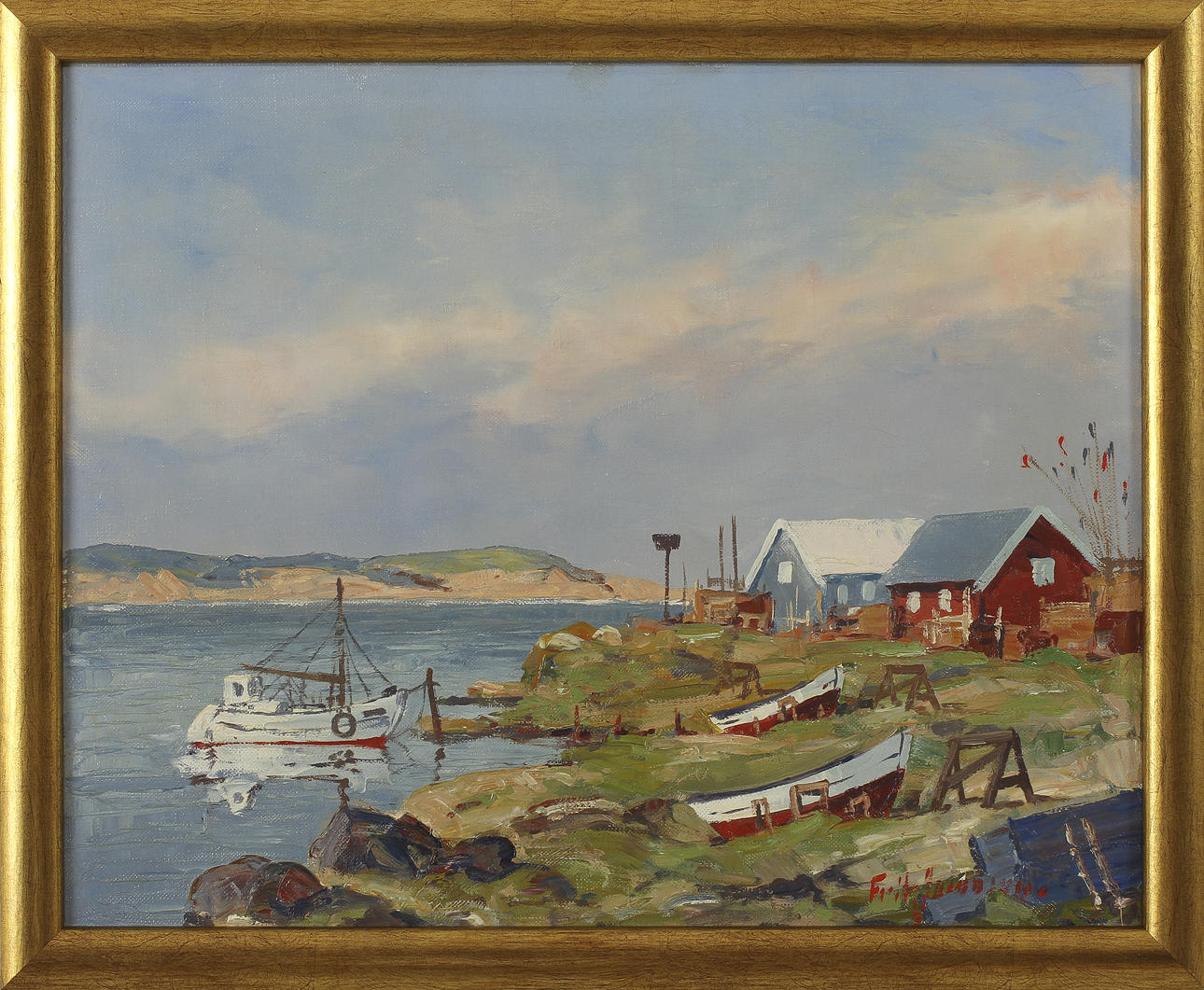 FRITZ BANGE. Olja på duk. Signerad.