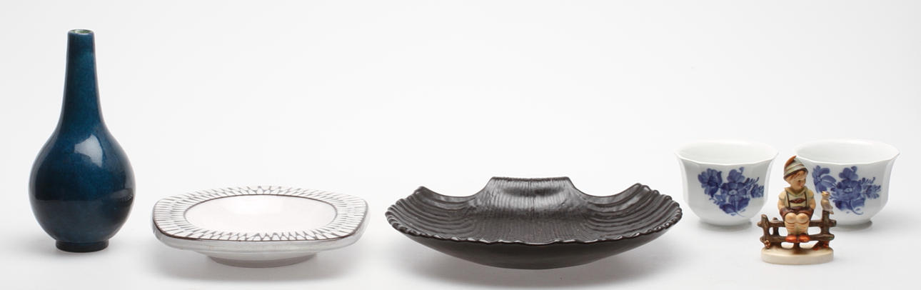 KERAMIKFÖREMÅL, 6 delar, bl.a. Goebel, Ekeby.