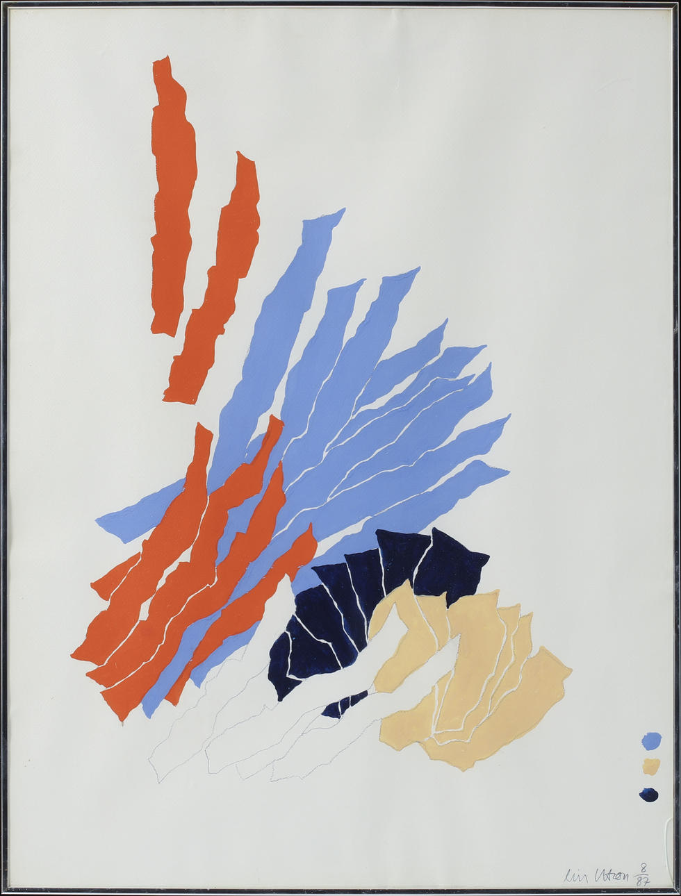 LIN UTZON. Color lithograph, sign o number 8/87.