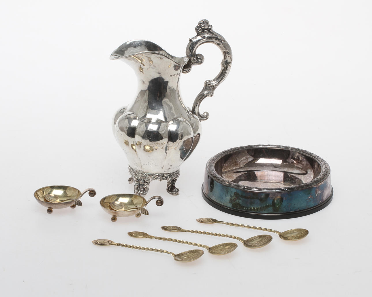 PARTI SILVER, bla skedar från Allmänna konst- och industriutställningen 1897.