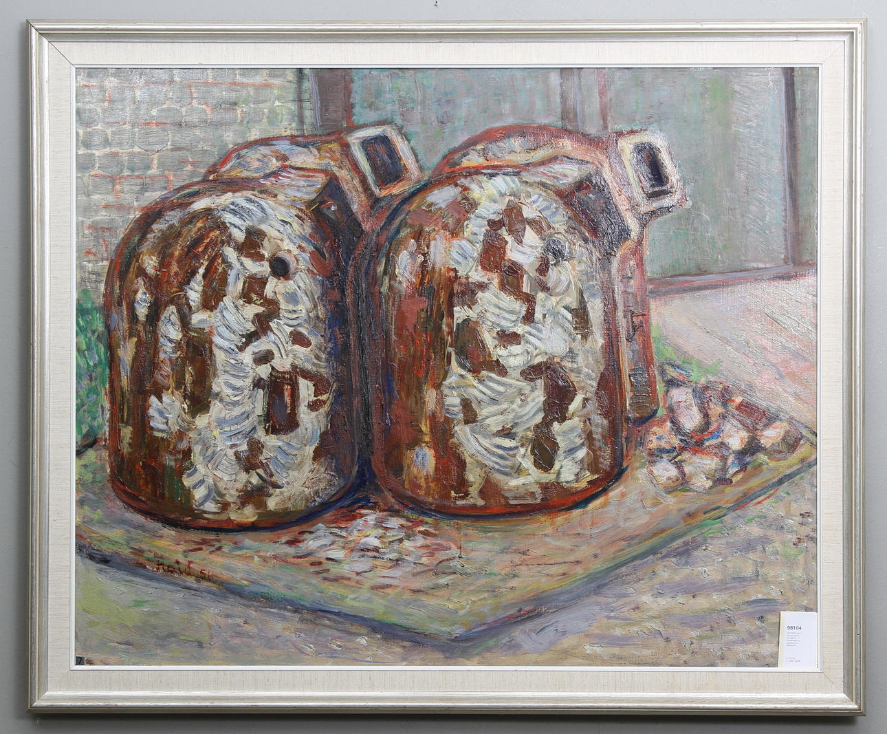 EDWARD HALD. Olja på pannå, De uttjänta kristalldeglarna, signerad och daterad 56.