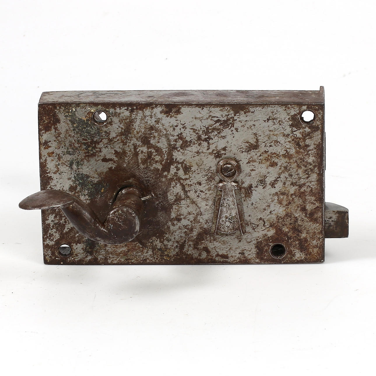CHAMBER LOCK, forged, 18th century.