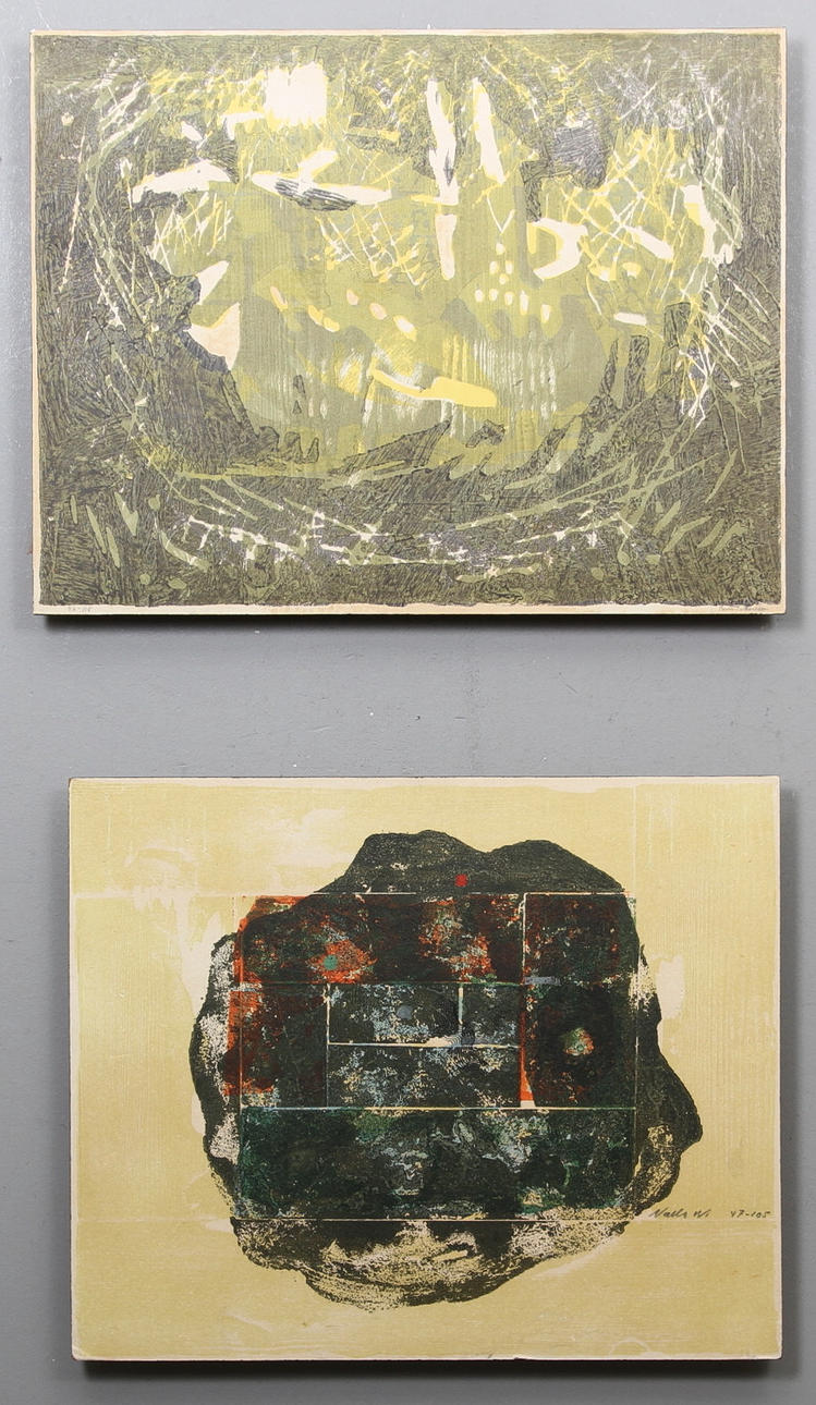 NALLE WERNER SAMT RUNE PETTERSSON. Färglitografier, 2 st, signerade och numrerade.