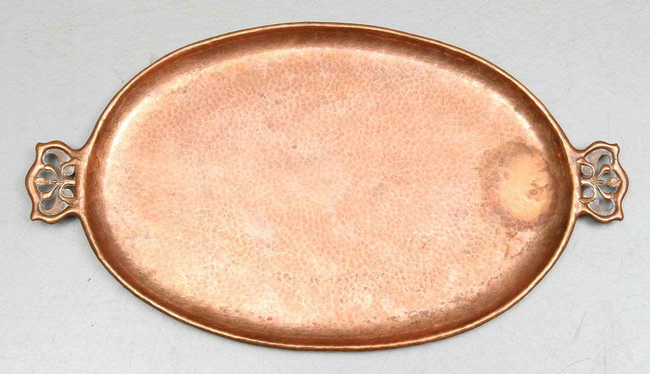 BRICKA, koppar, jugend, monogramstämpel, 1900-talets början.