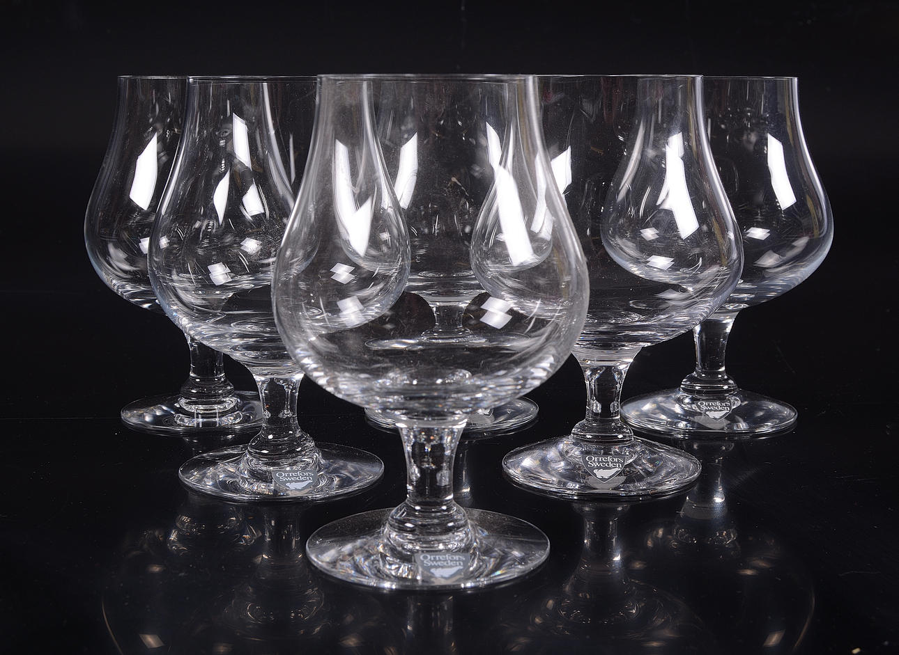 VINGLAS, 8 st, Orrefors.