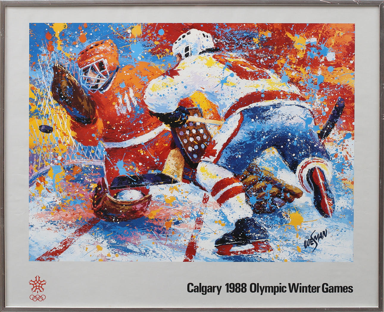 KEN WESMAN. Plakat, "Calgary 1988 Olympic Winter Games".