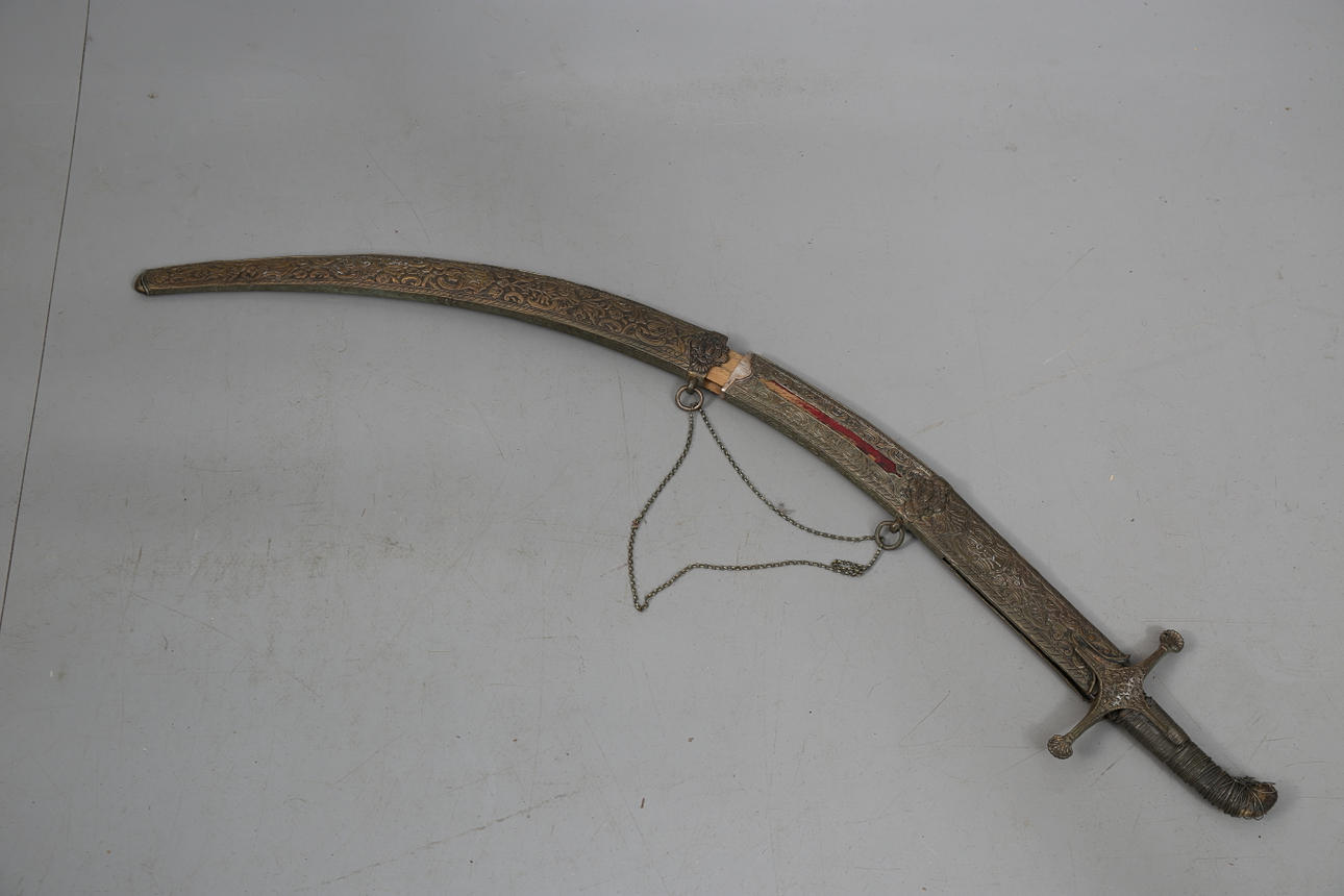 BLANKE WAFFE MIT SCHEIDE, Orient, antik.