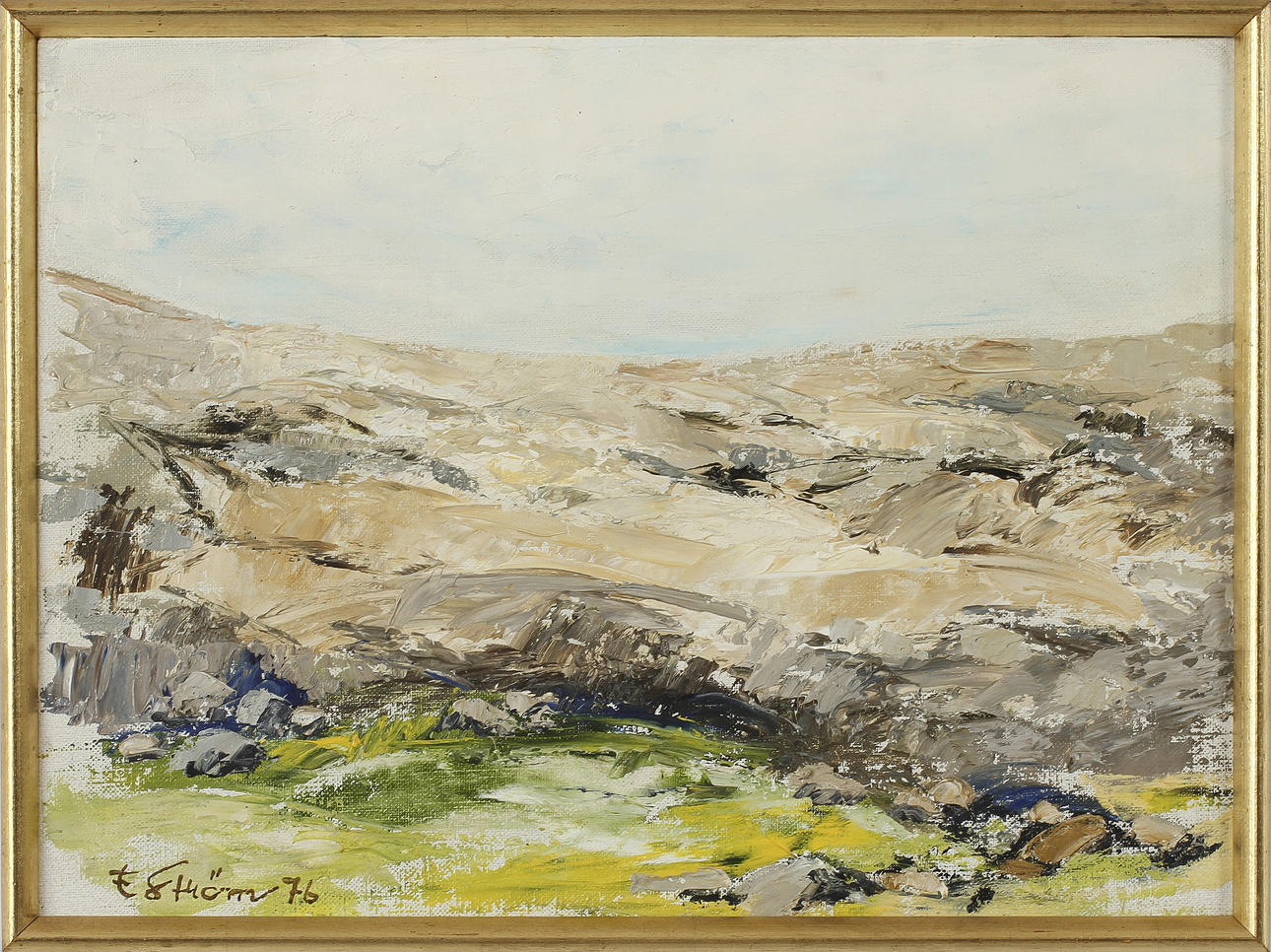 ERIK STRÖM. Olja på duk, 3 st, signerad.