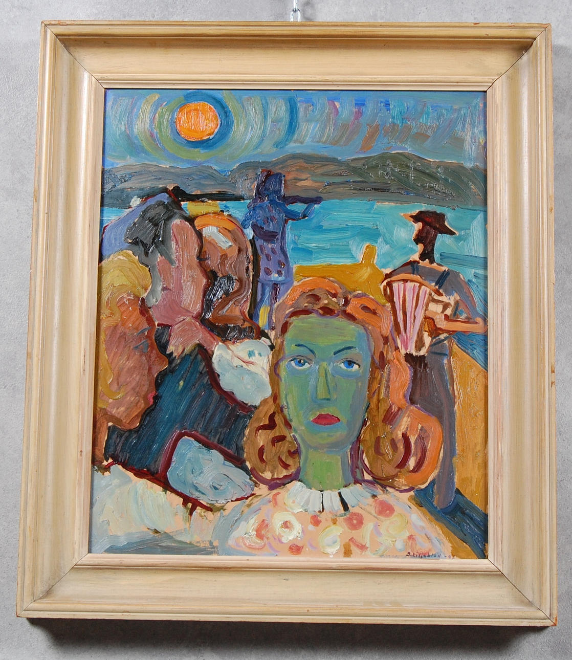 BIRGITTA LILJEBLAD. olja på pannå, signerad, daterad, -47.