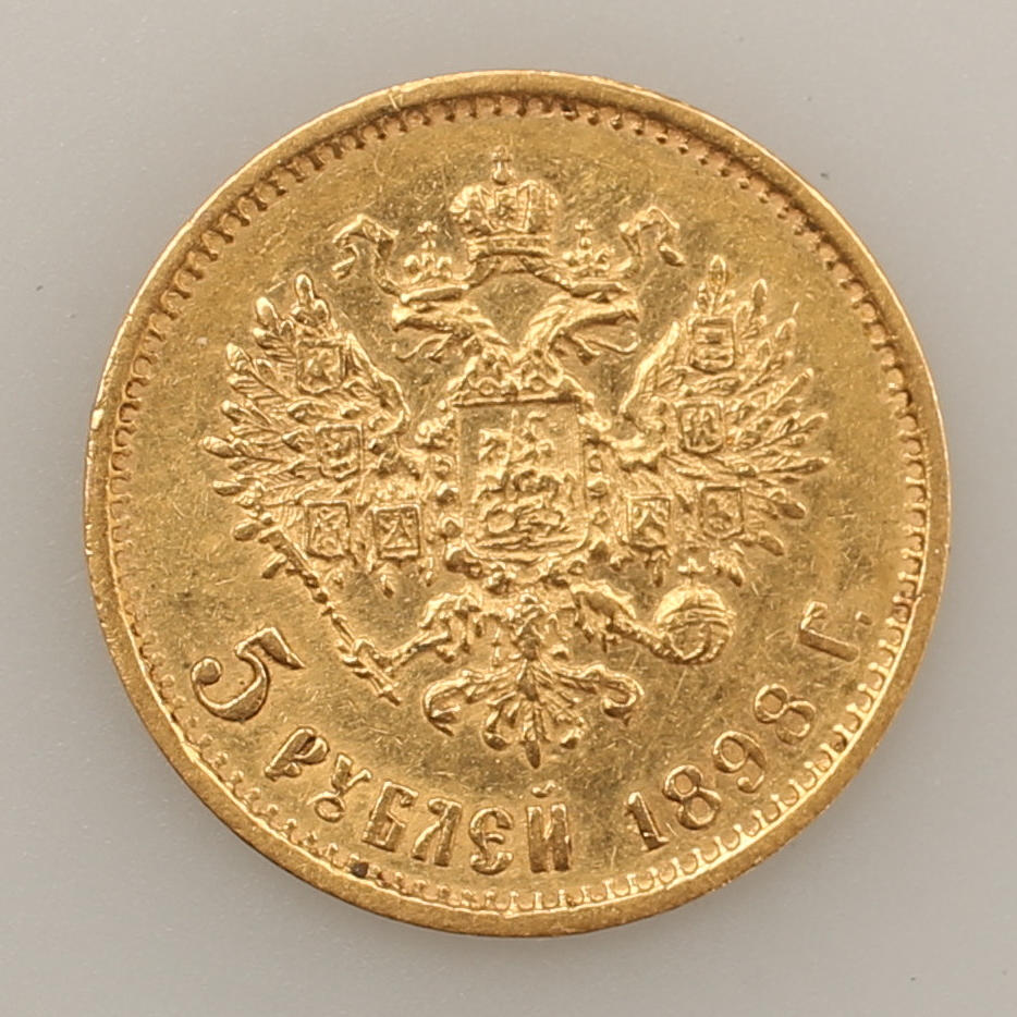 GOLD COIN, Russia, 5 rubles, 1898.