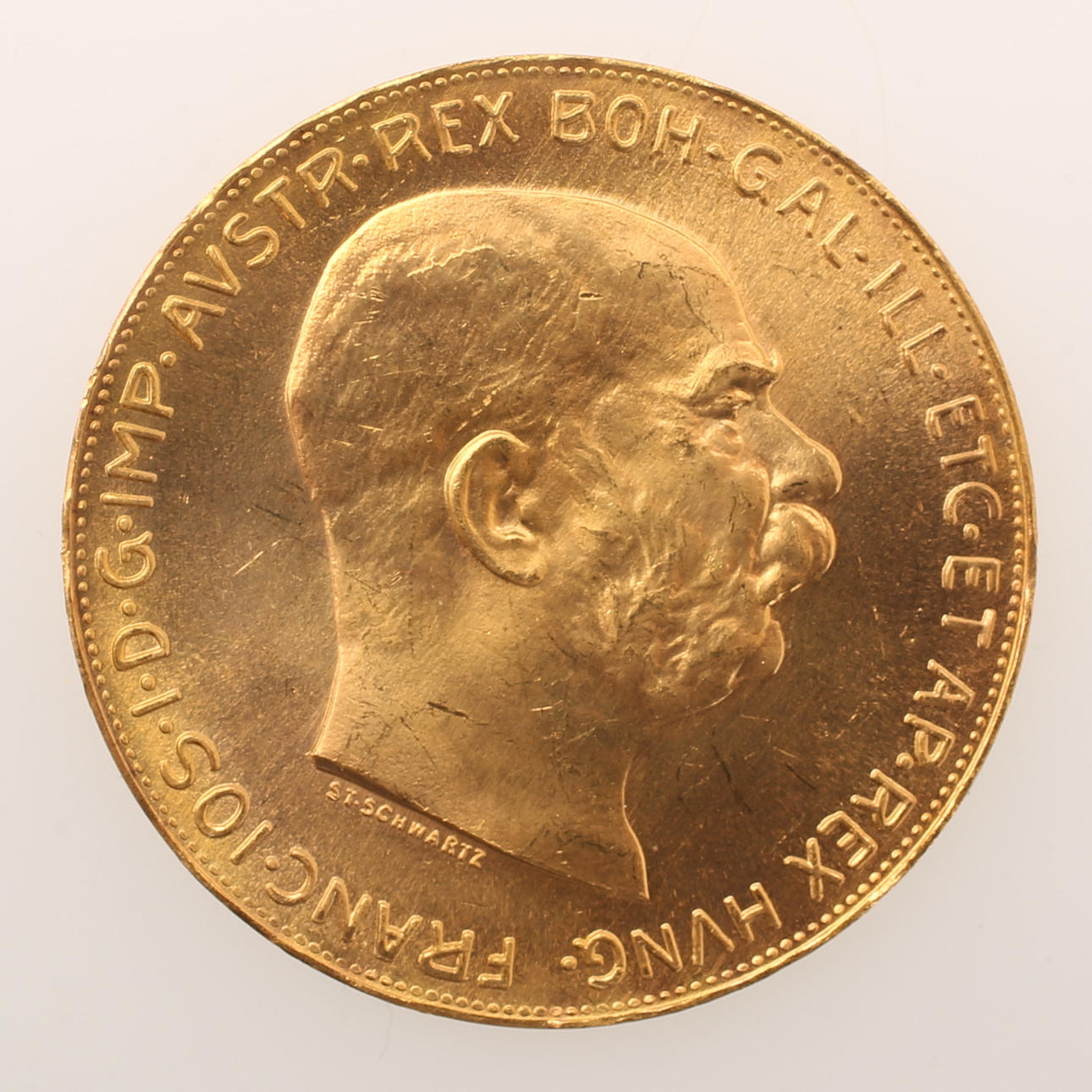 MONEDA DE ORO, 100 Corona, Austria 1915.