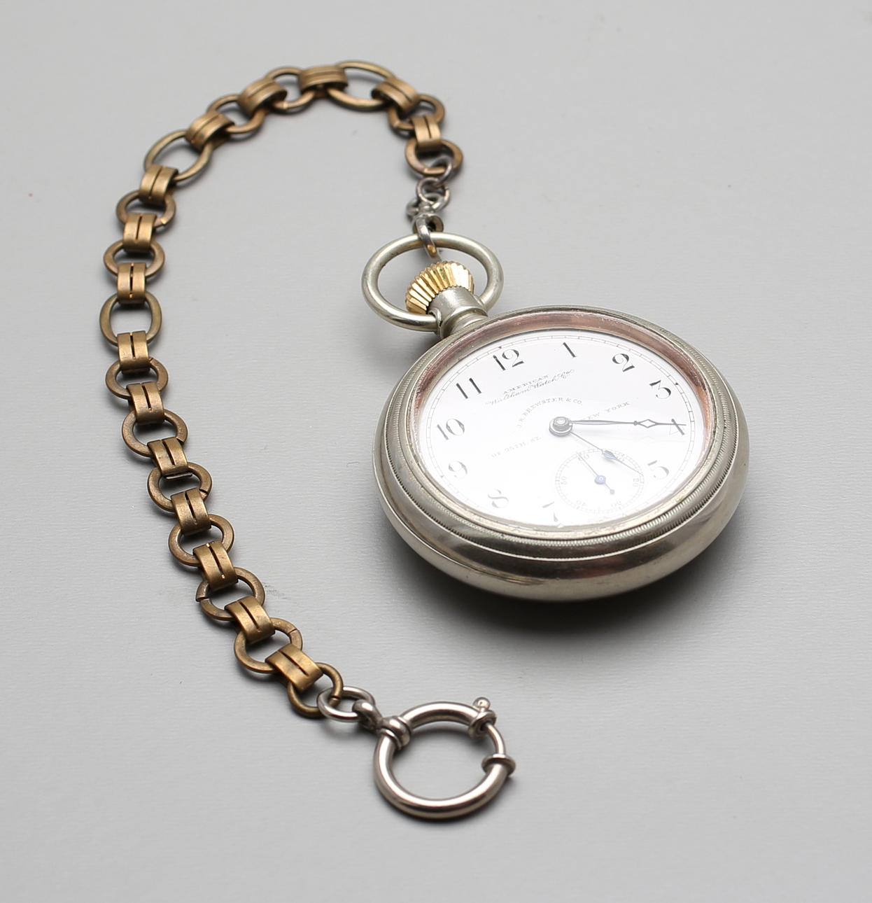POCKET, American Waltham Watch Co., including chain.