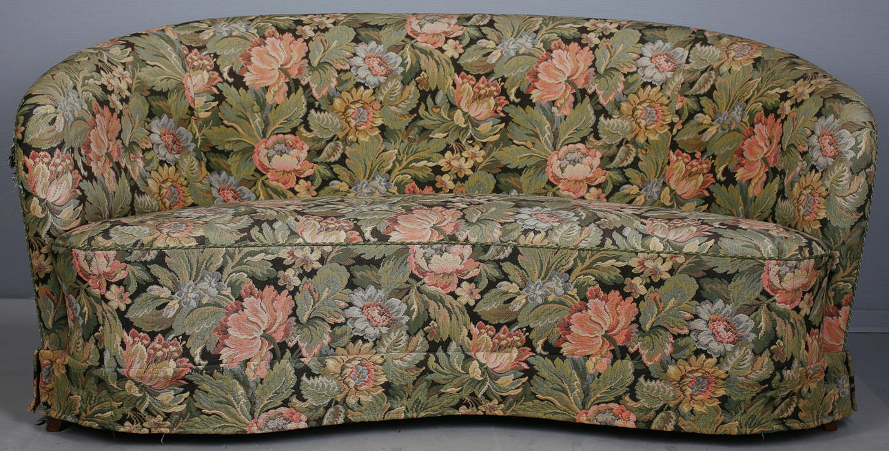 SOFFA i maskinvävd gobelängtyg, Dux, 1960/70-tal.