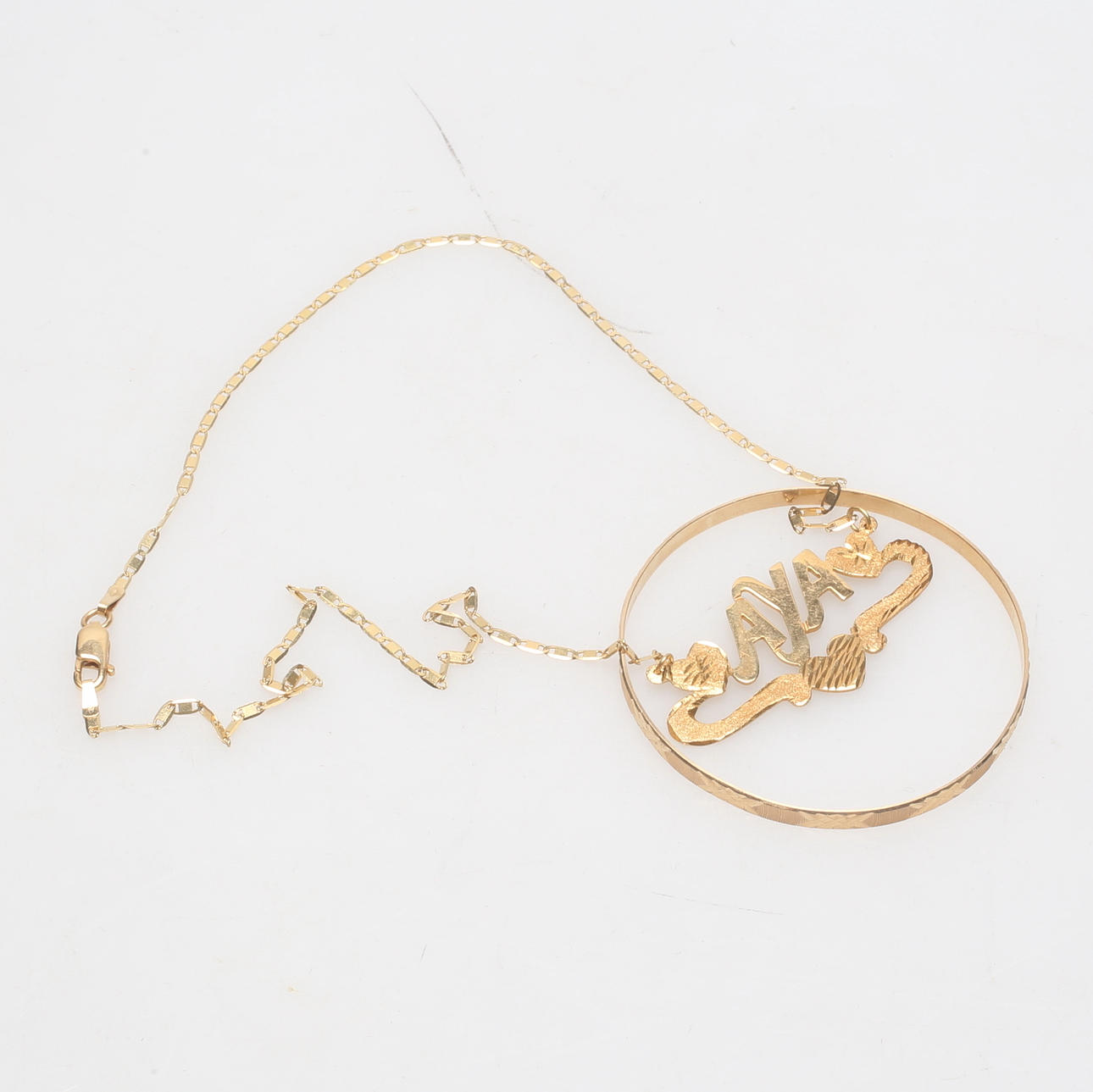 HALSKEDJA samt ARMRING, ca 14,8 gram, 18K.