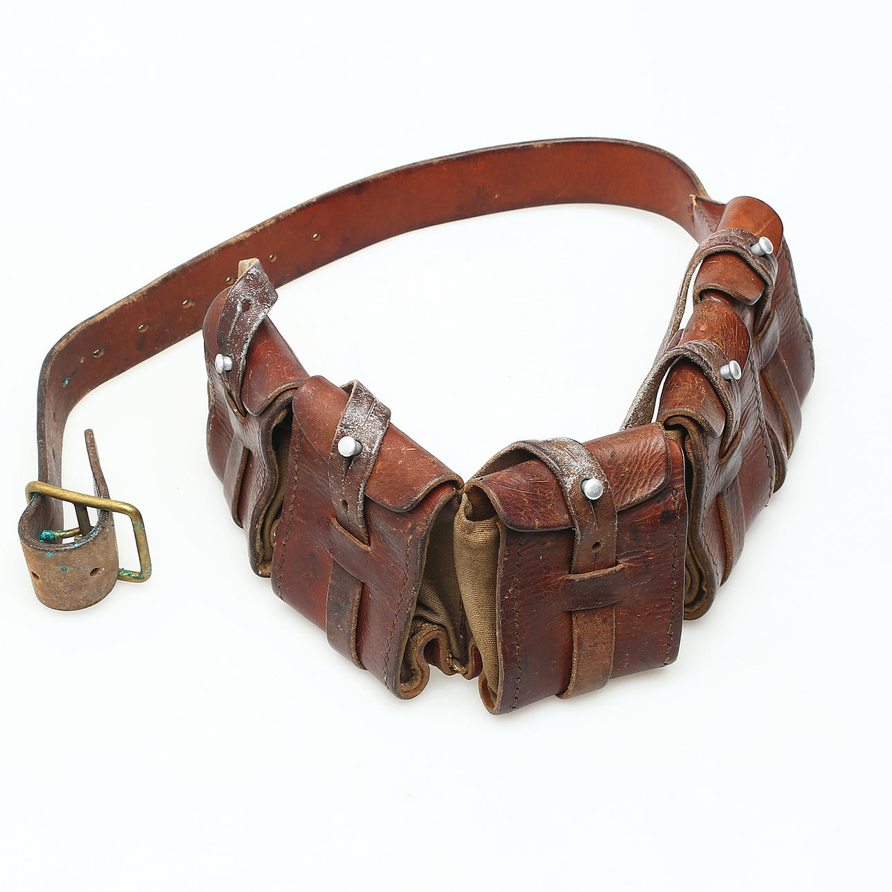 PATRONBÄLTE, läder, 1900-tal.