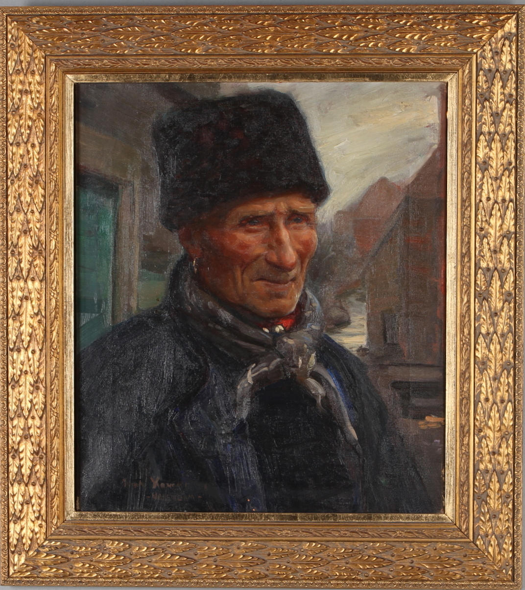 IVAR KAMKE. Man från Volendam, olja på duk, signerad och daterad.