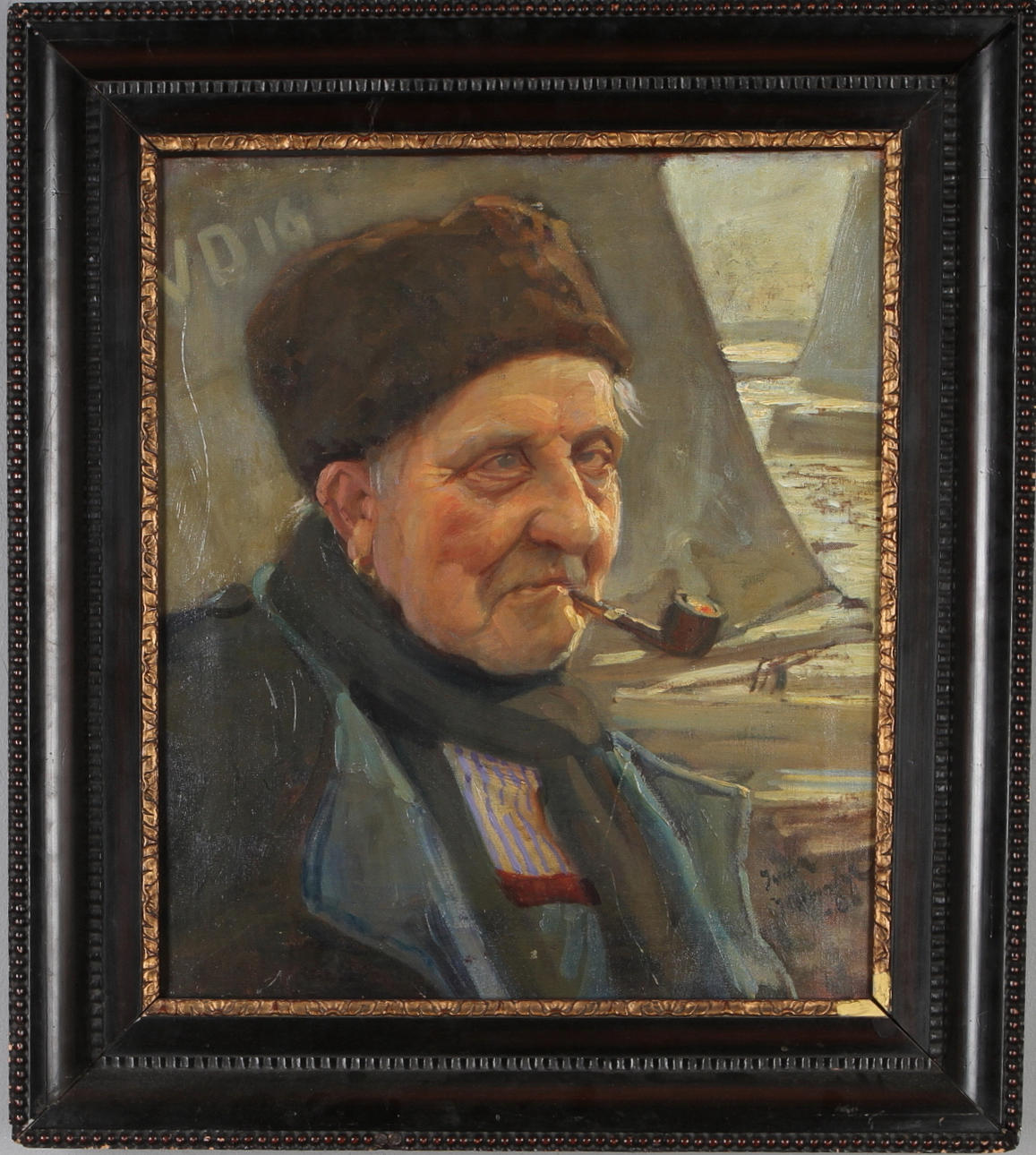 IVAR KAMKE. Mansporträtt, olja på duk, signerad daterad.