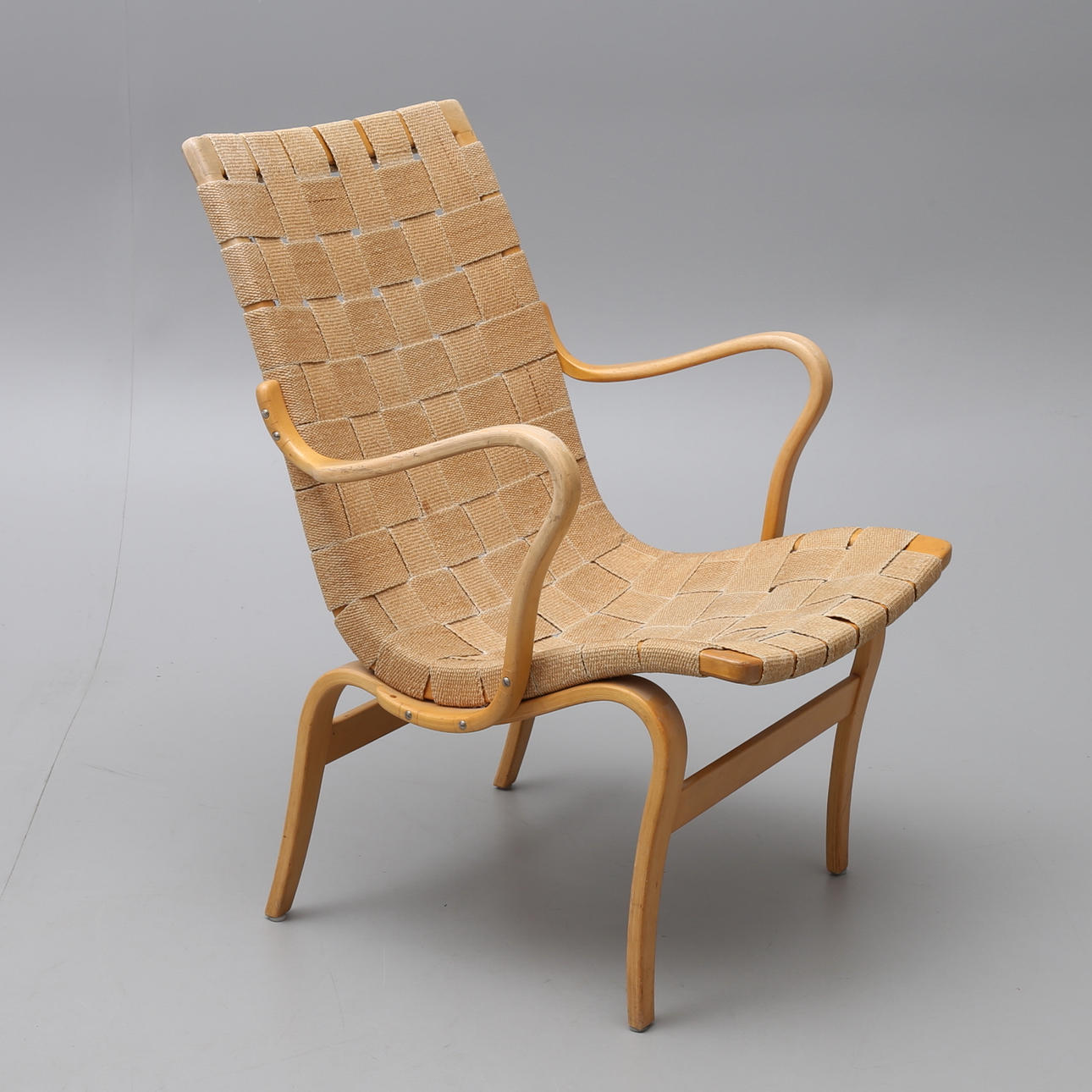 BRUNO MATHSSON, NOJATUOLI, "Eva", pyökki ja satulavyö.