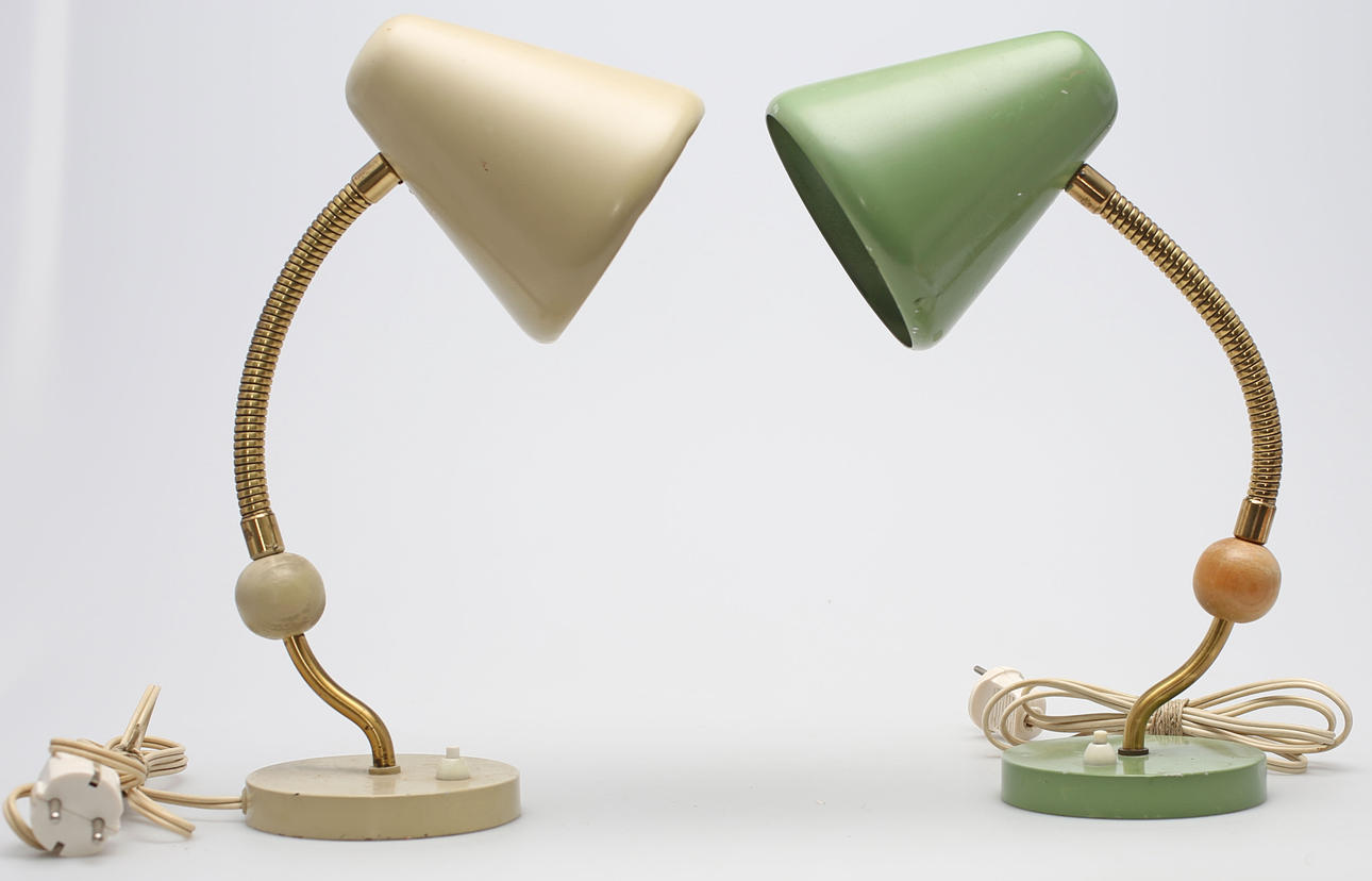 BORDSLAMPOR, 2 st, 1950-tal.