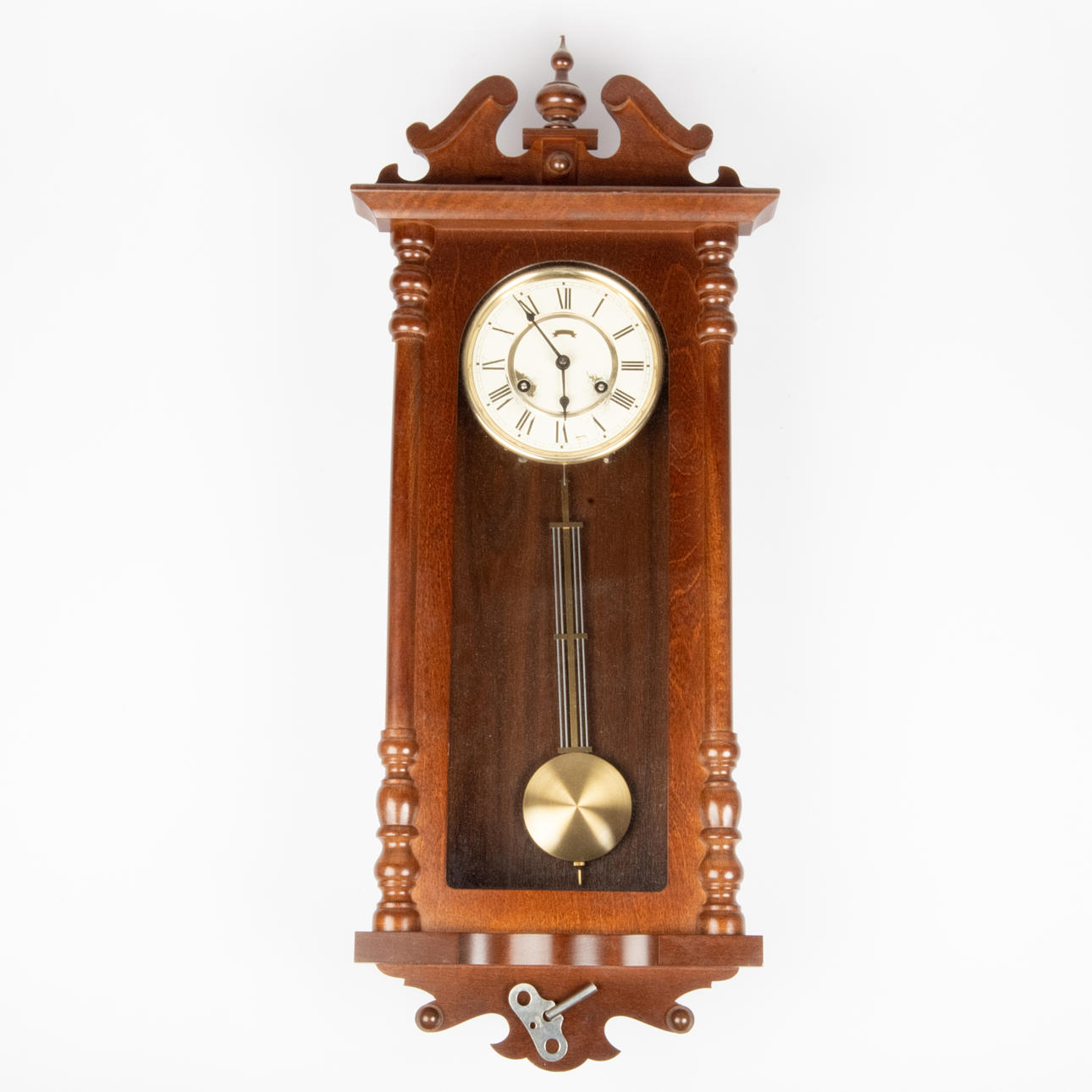 WALL CLOCK, mahogany, Schmeckenbecher.