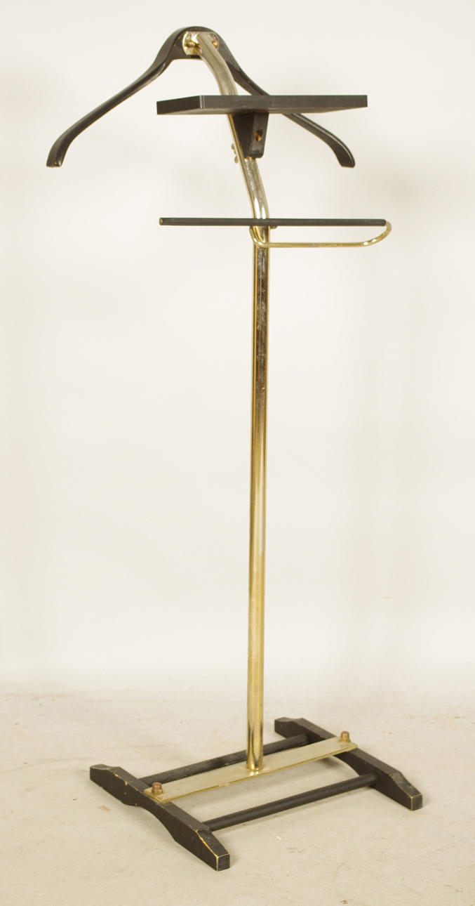 HERRBETJÄNT, krom/svartmålad, funkis.