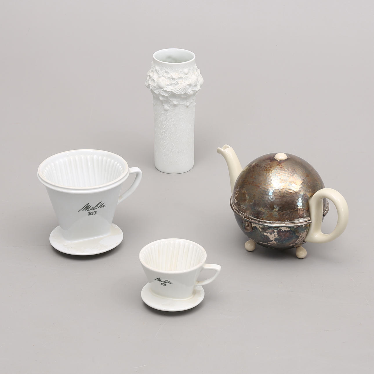 PORSLIN, 4 delar, Kaiser, Bavaria, Melitta.